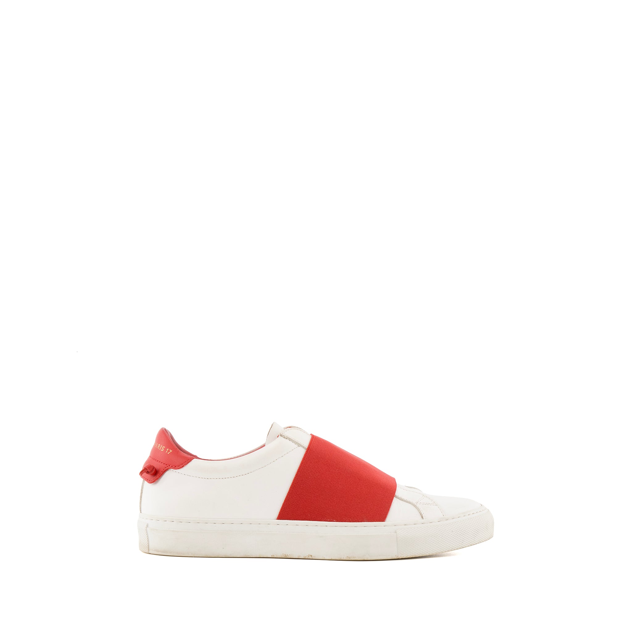 GIVENCHY - Sneakers Urban Street Givenchy en cuir blanc et rouge