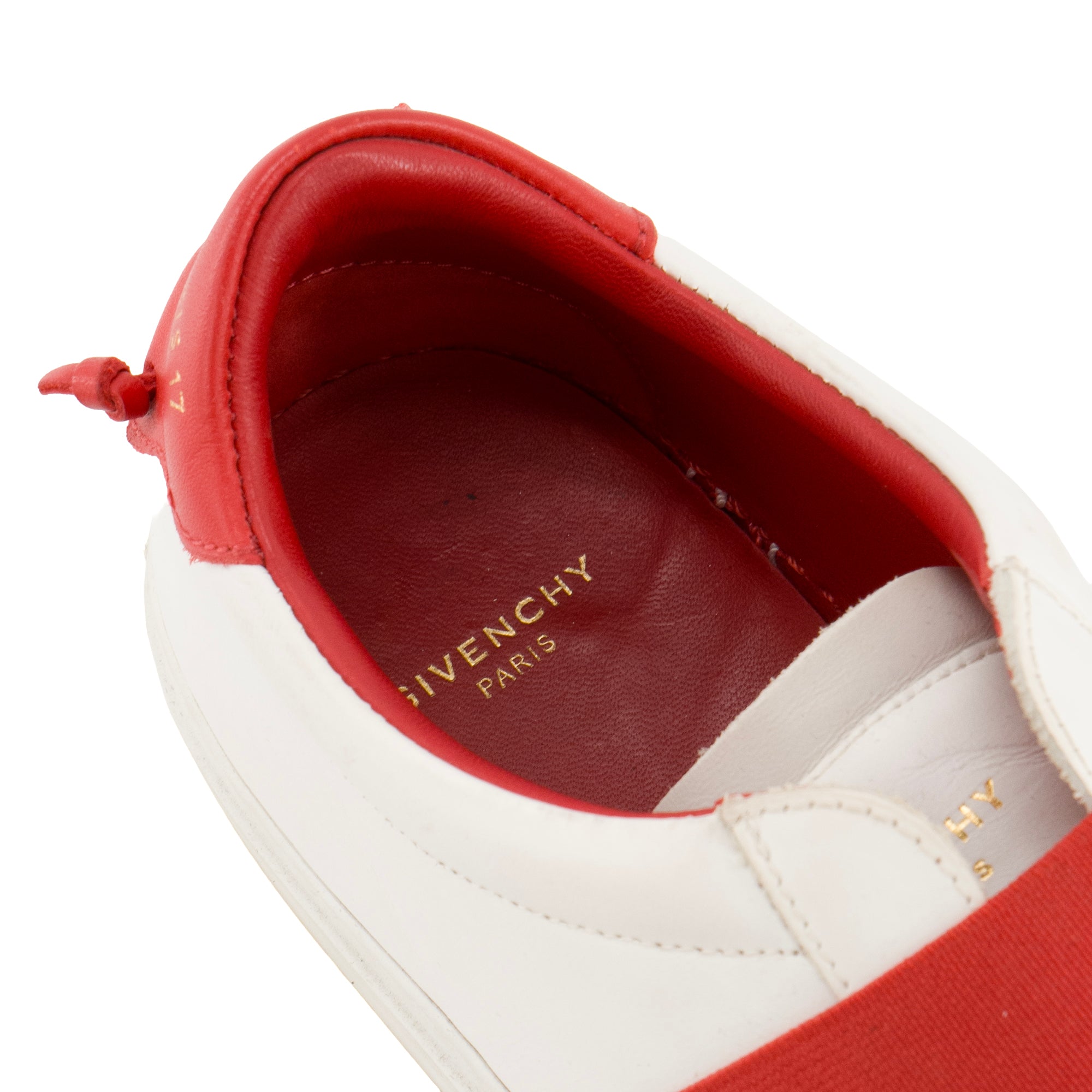 GIVENCHY - Sneakers Urban Street Givenchy en cuir blanc et rouge
