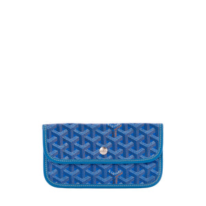 GOYARD - Pochette Saint Louis Goyard en toile enduite goyardine bleu