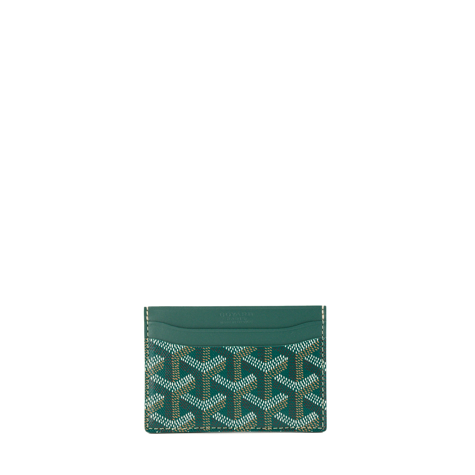 GOYARD - Porte-cartes Saint-Sulpice Goyard en toile enduite verte