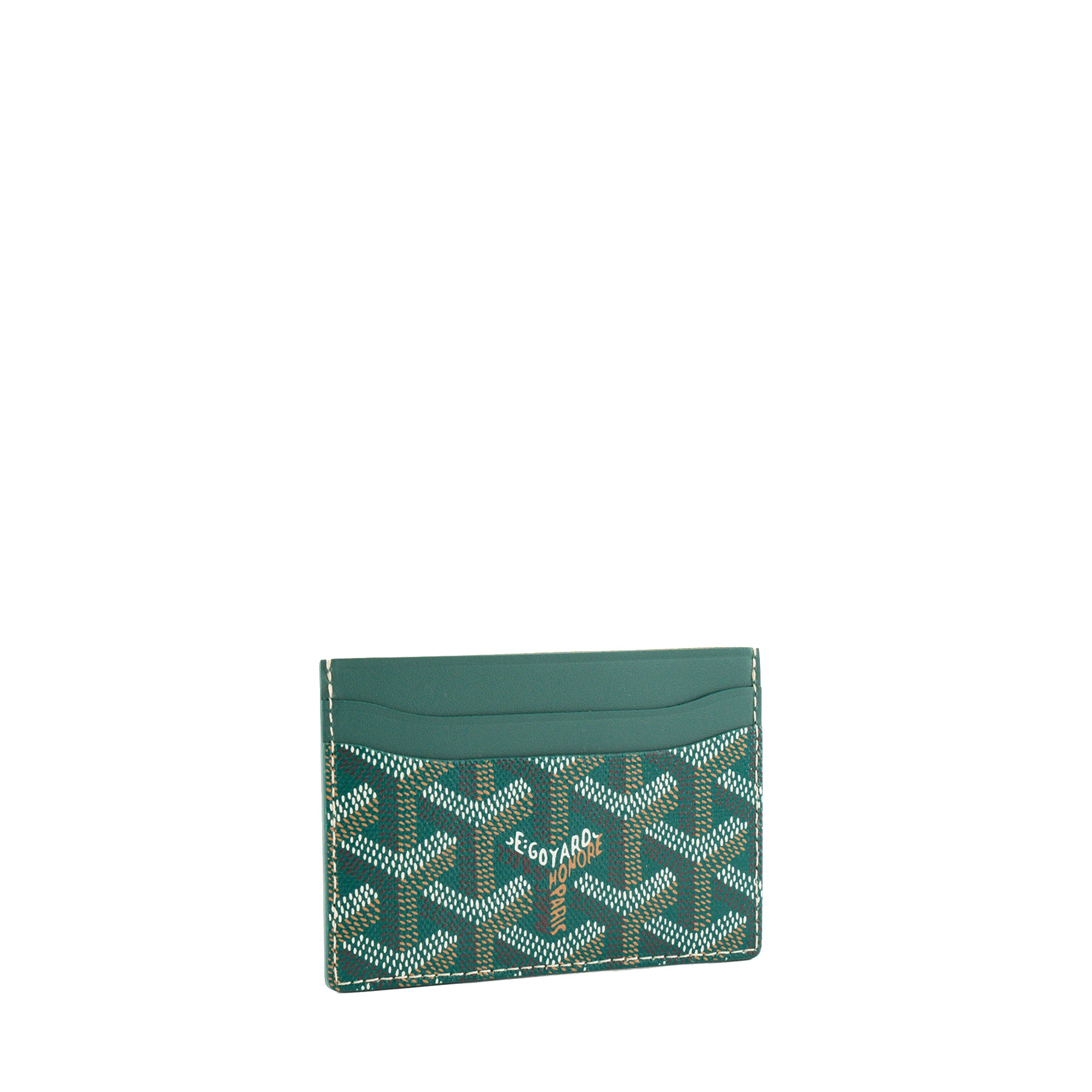 GOYARD - Porte-cartes Saint-Sulpice Goyard en toile enduite verte