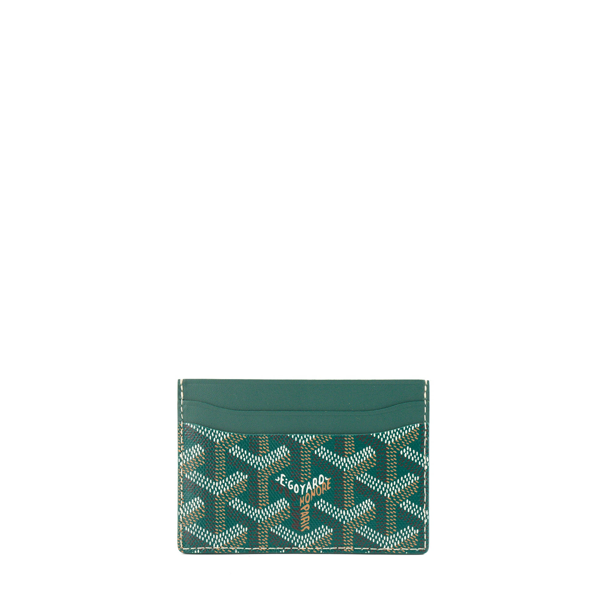 GOYARD - Porte-cartes Saint-Sulpice Goyard en toile enduite verte