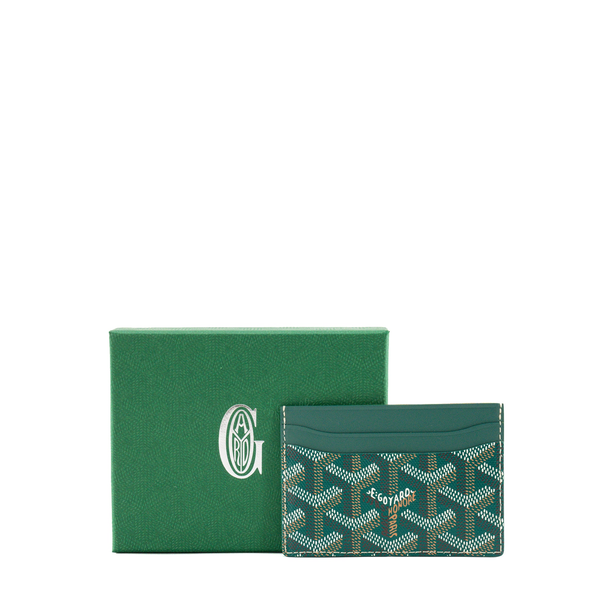 GOYARD - Porte-cartes Saint-Sulpice Goyard en toile enduite verte