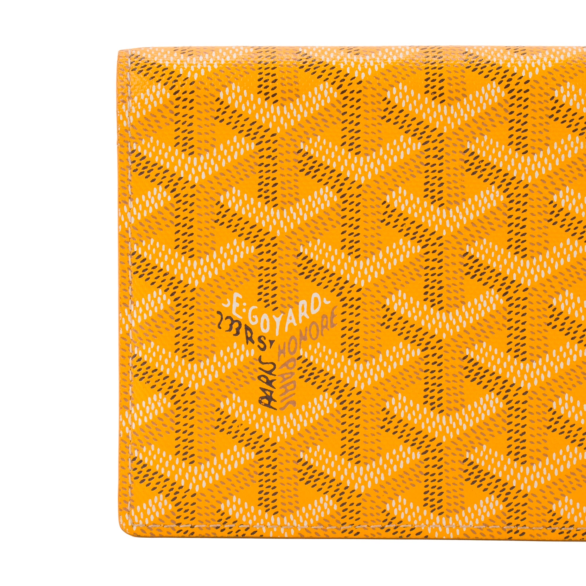 GOYARD - Portefeuille Goyard en toile goyardine jaune
