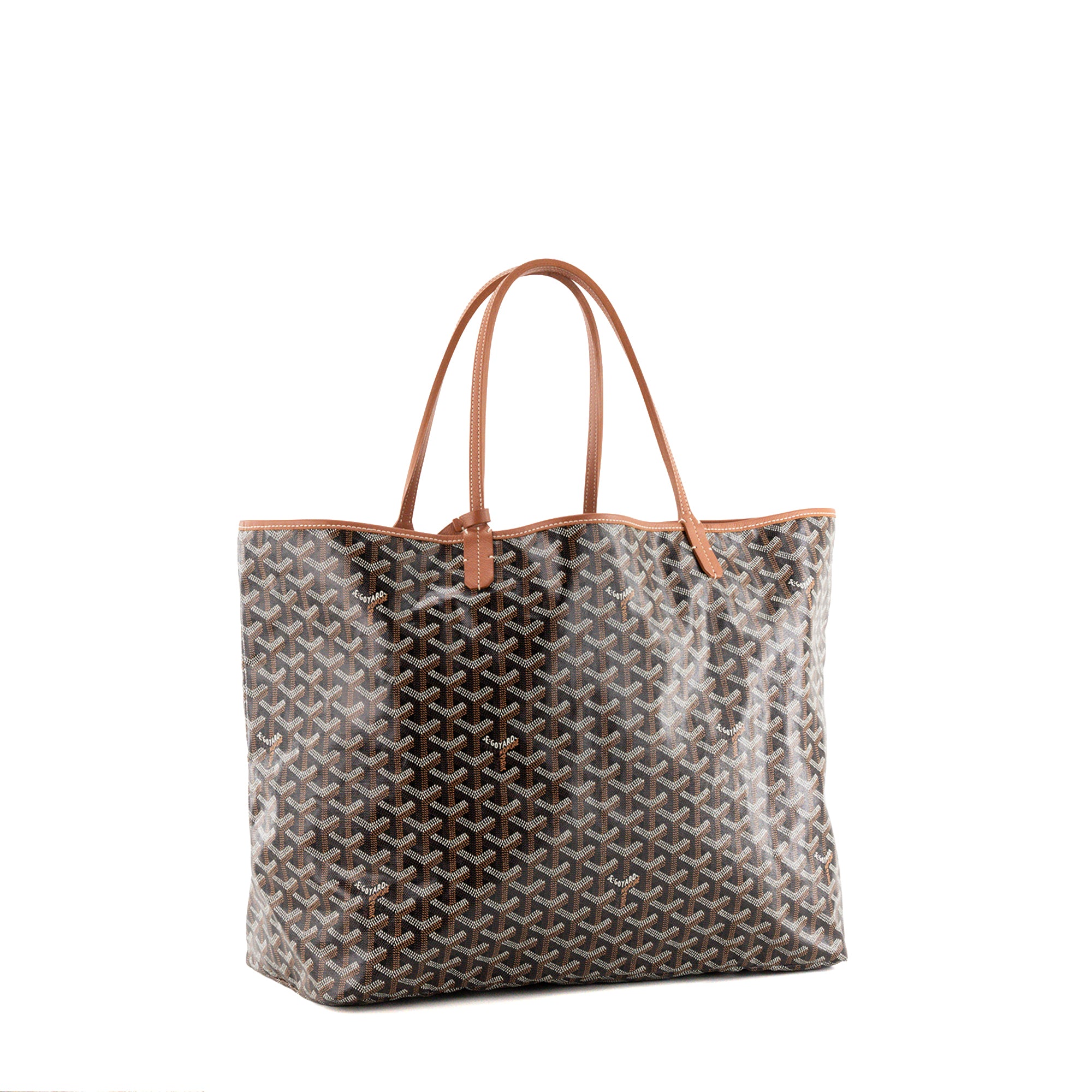 GOYARD - Sac cabas Saint Louis GM Goyard en toile enduite goyardine noire