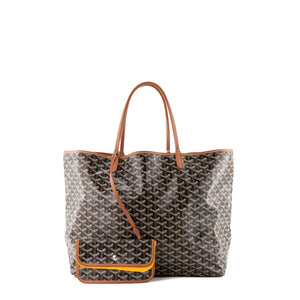 GOYARD - Sac cabas Saint Louis GM Goyard en toile enduite goyardine noire
