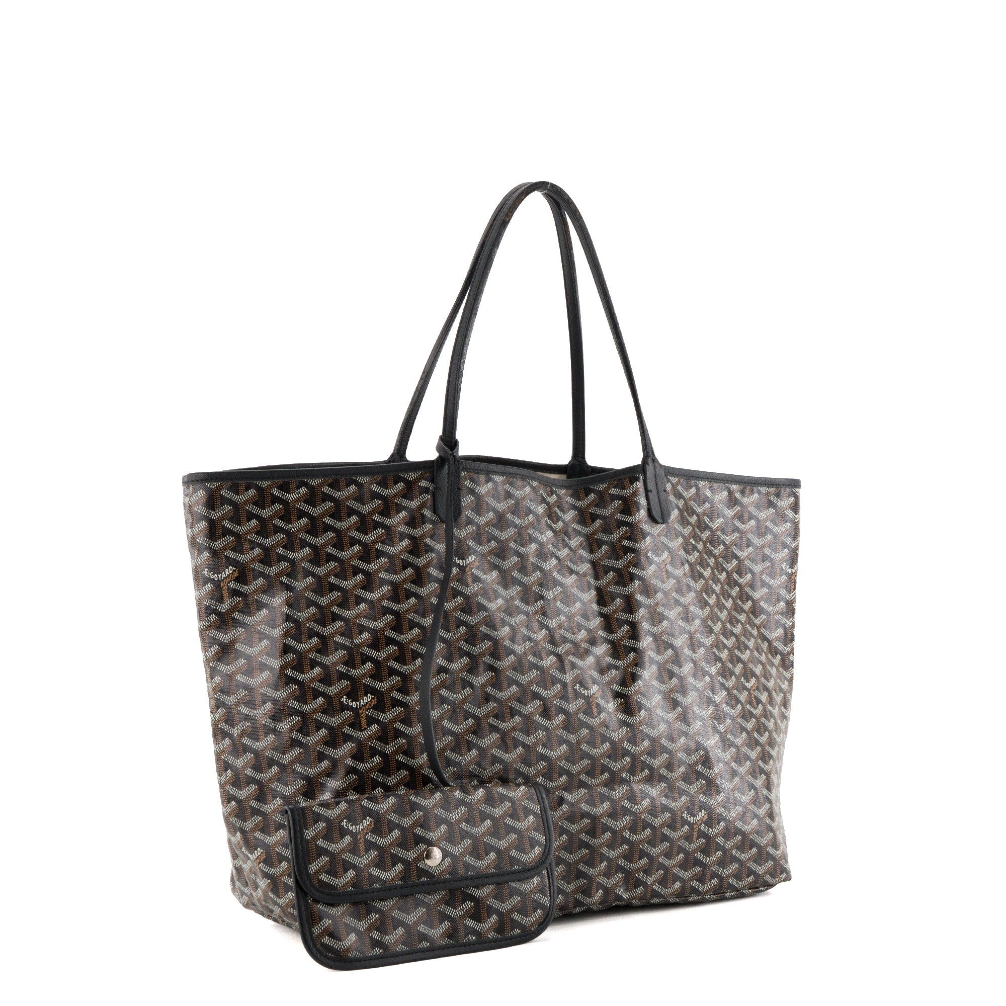 GOYARD - Sac cabas Saint Louis GM Goyard en toile enduite goyardine noire