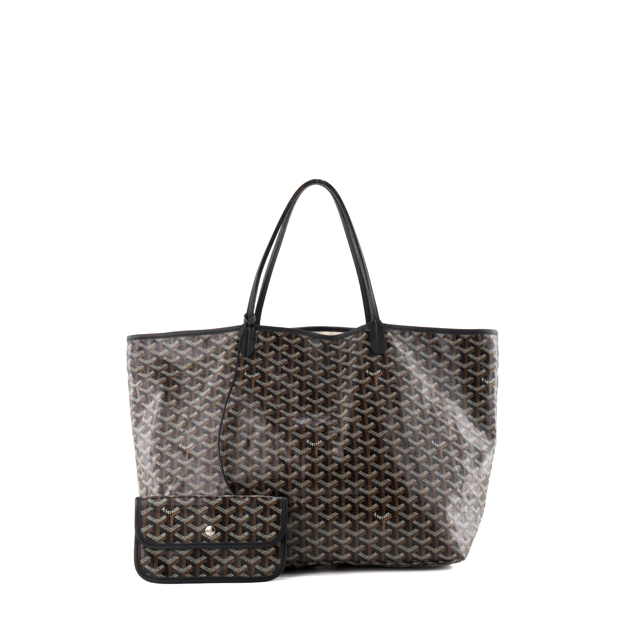 GOYARD - Sac cabas Saint Louis GM Goyard en toile enduite goyardine noire