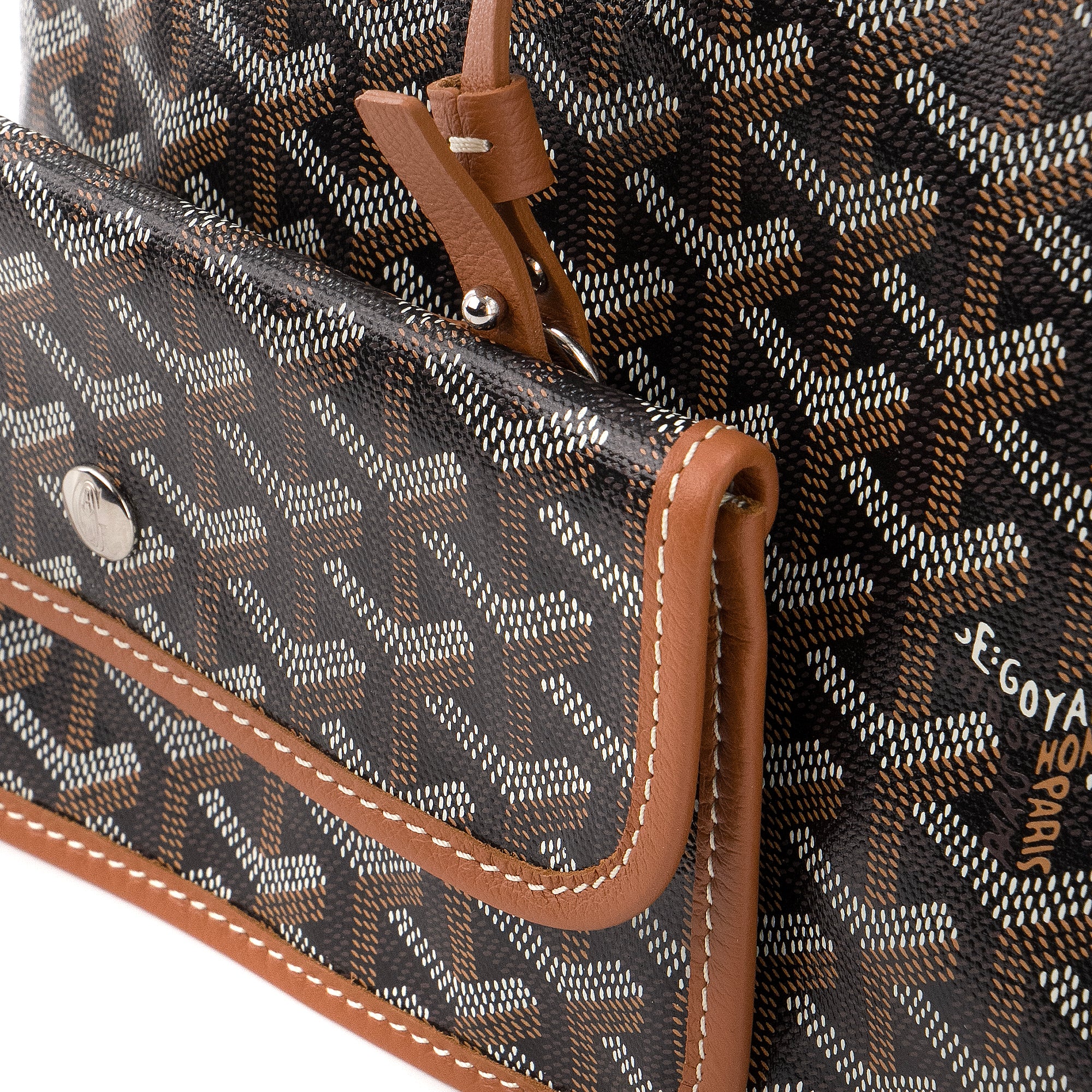 GOYARD - Sac cabas Saint-Louis GM Goyard en toile goyardine noire