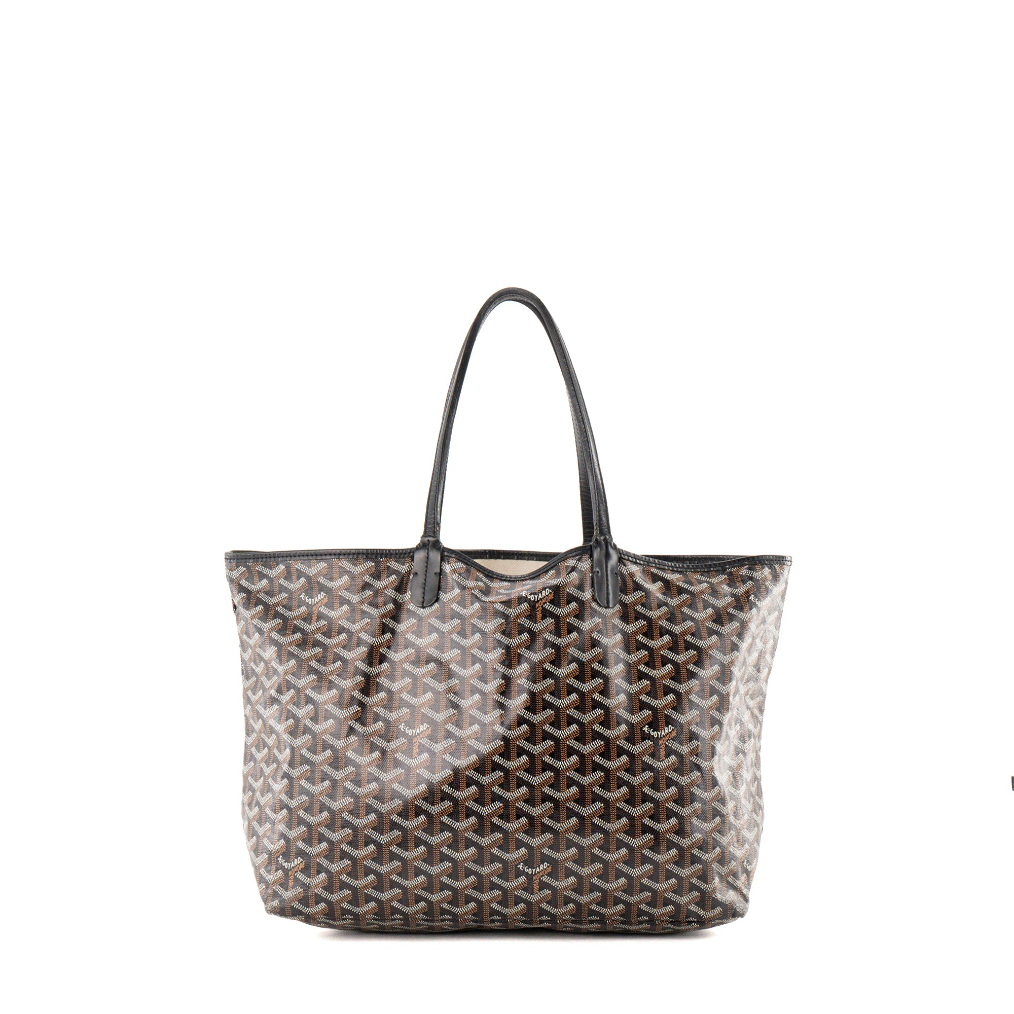 GOYARD - Sac cabas Saint Louis PM Goyard en toile enduite goyardine noire