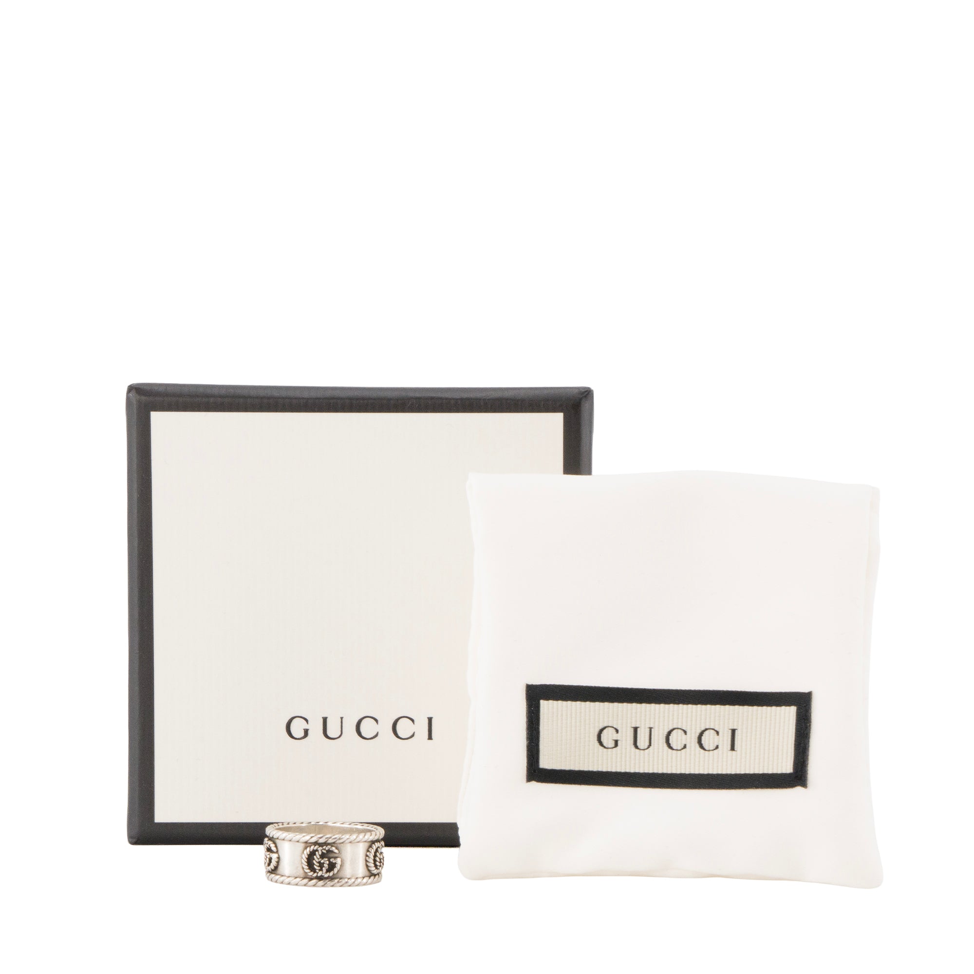 GUCCI - Bague GG Marmont Gucci en argent (T52)