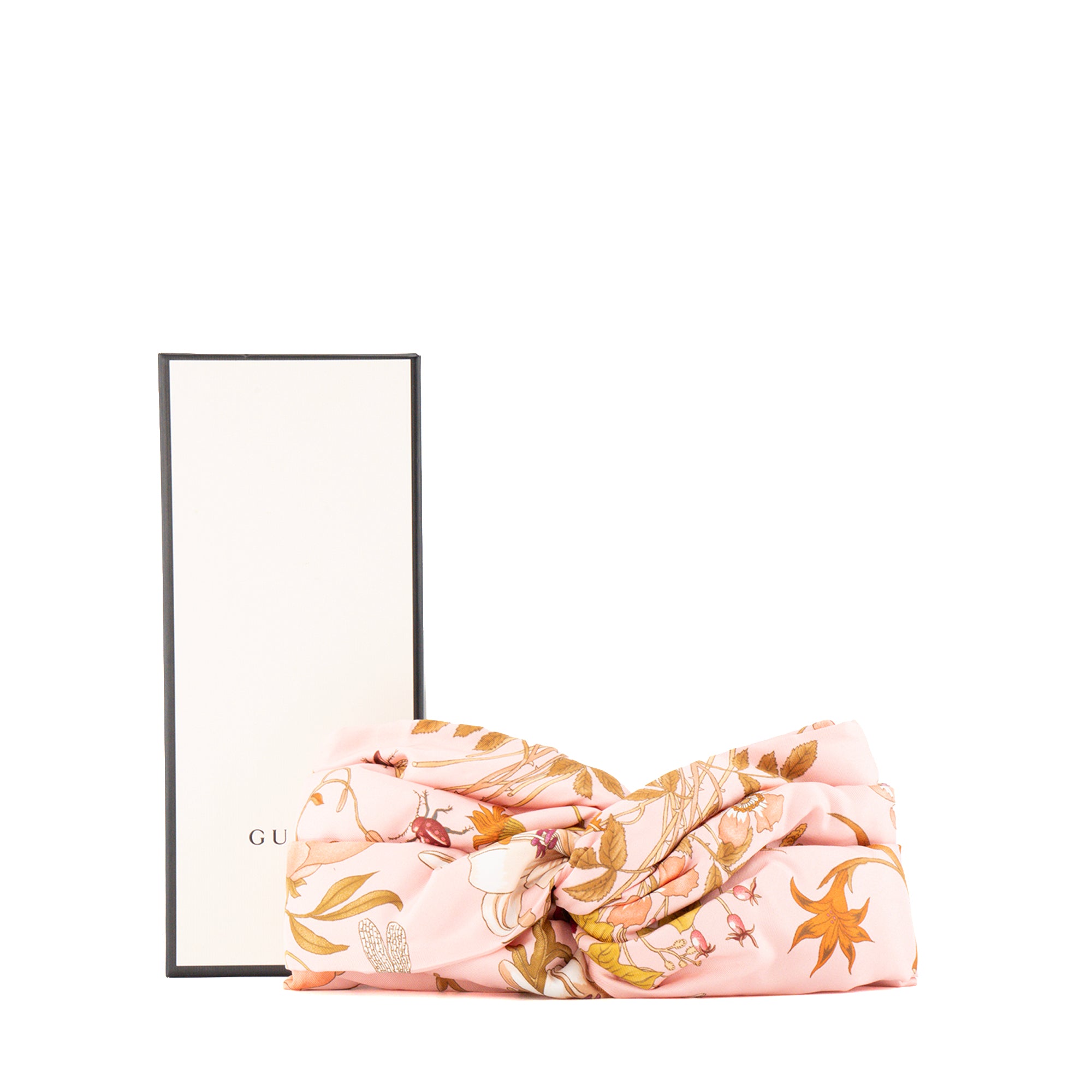 GUCCI - Pink Silk Flora Gucci Headband (M)