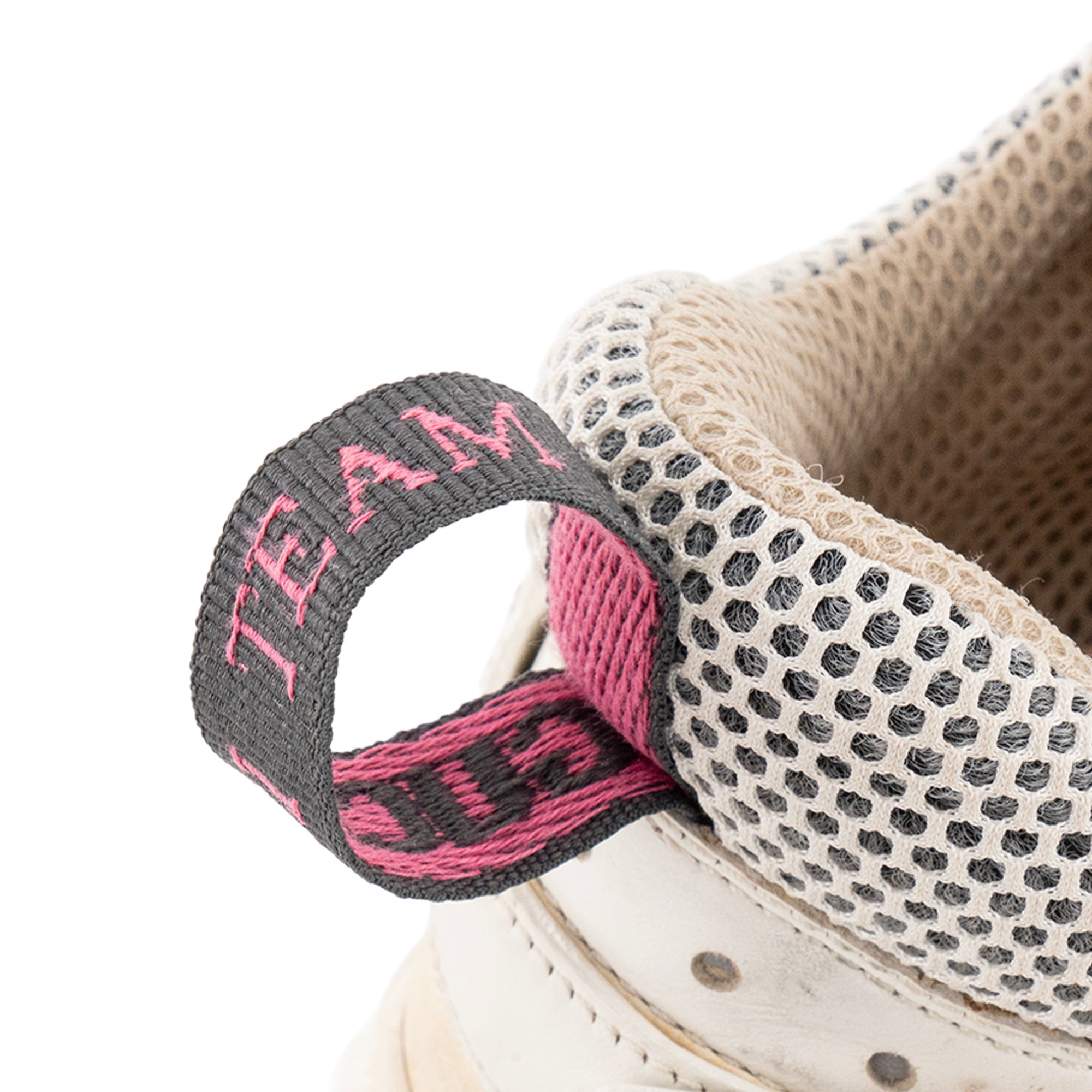 GUCCI - Basket Flashtrek à strass Gucci en cuir écru (T39)