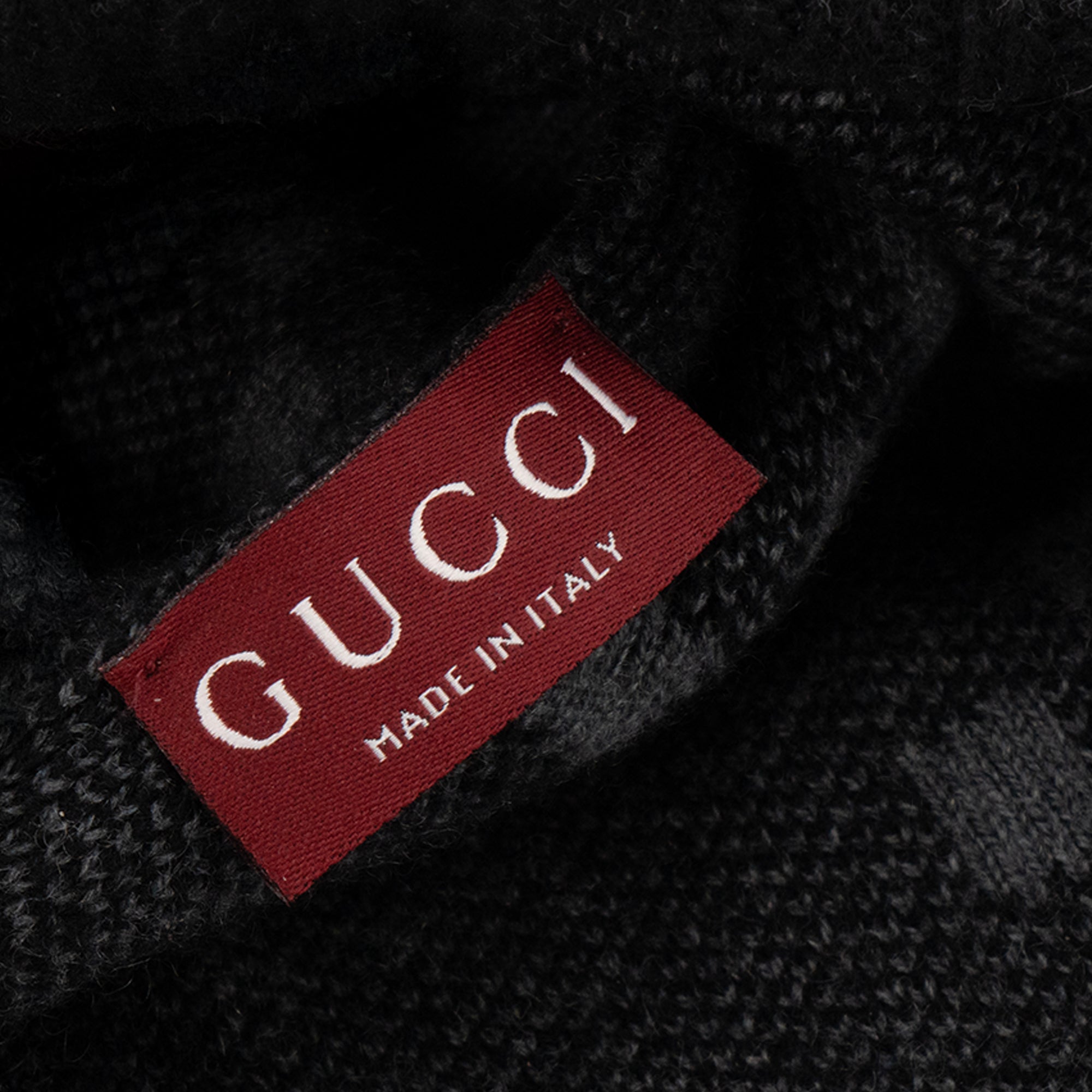 GUCCI - Bonnet GG Gucci en laine gris et noir (M)
