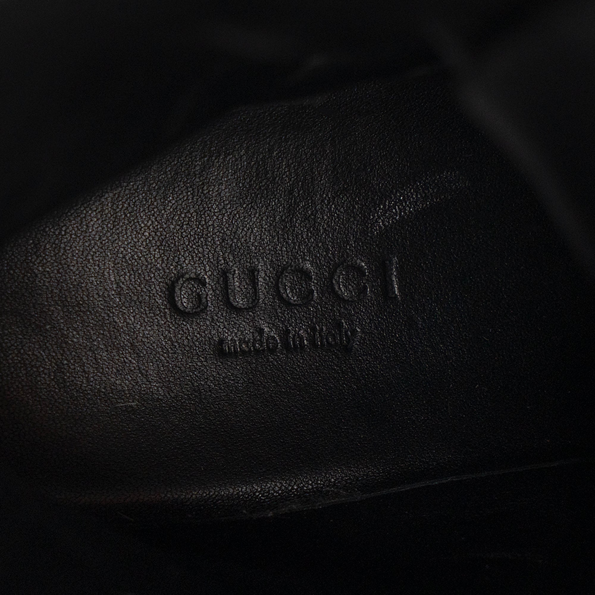 GUCCI - Bottines GG Marmont Gucci en cuir lisse noir (T37,5)