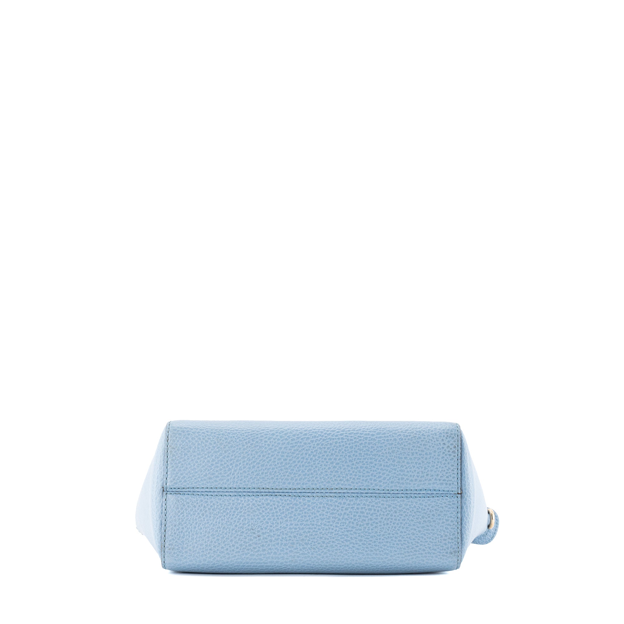 GUCCI - Sac à main Swing mini Gucci en cuir grainé bleu jean