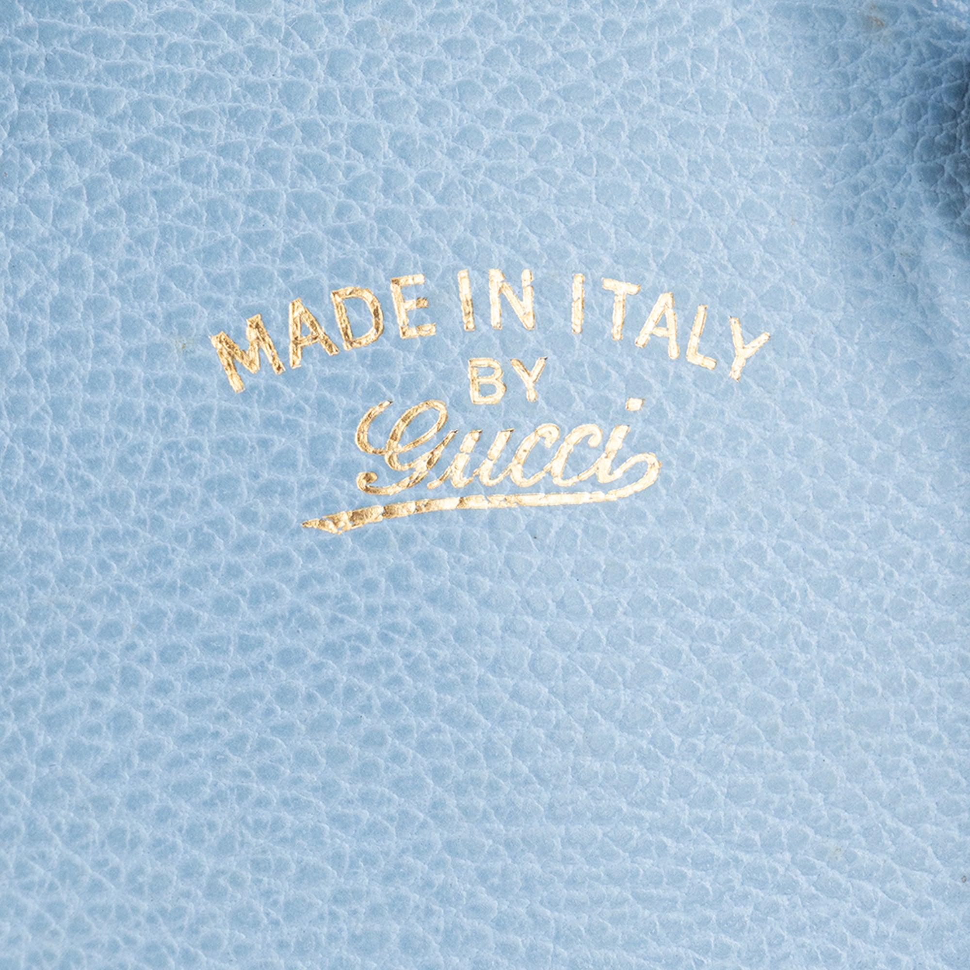 GUCCI - Sac à main Swing mini Gucci en cuir grainé bleu jean