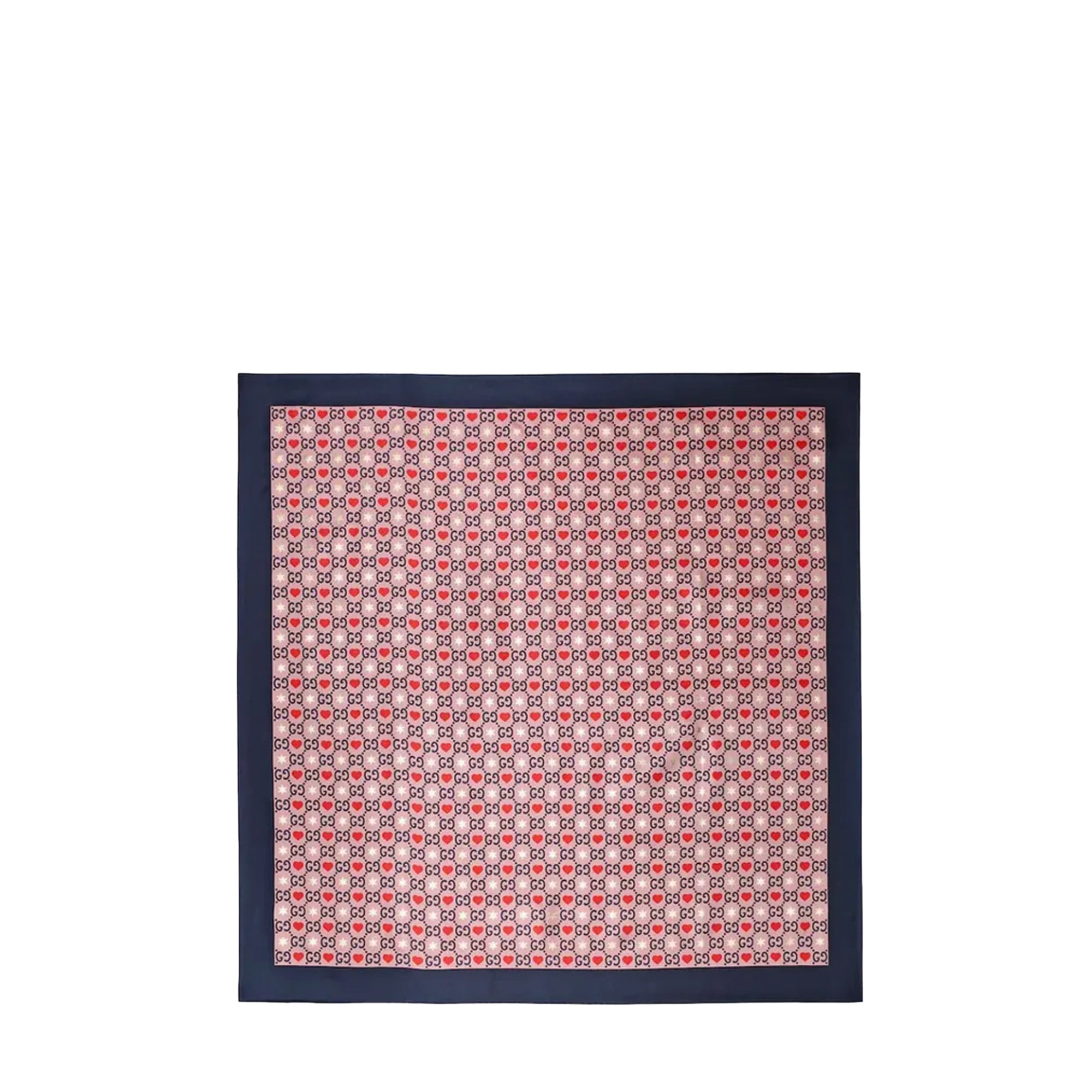 GUCCI - Carré 85 Gucci en soie rose