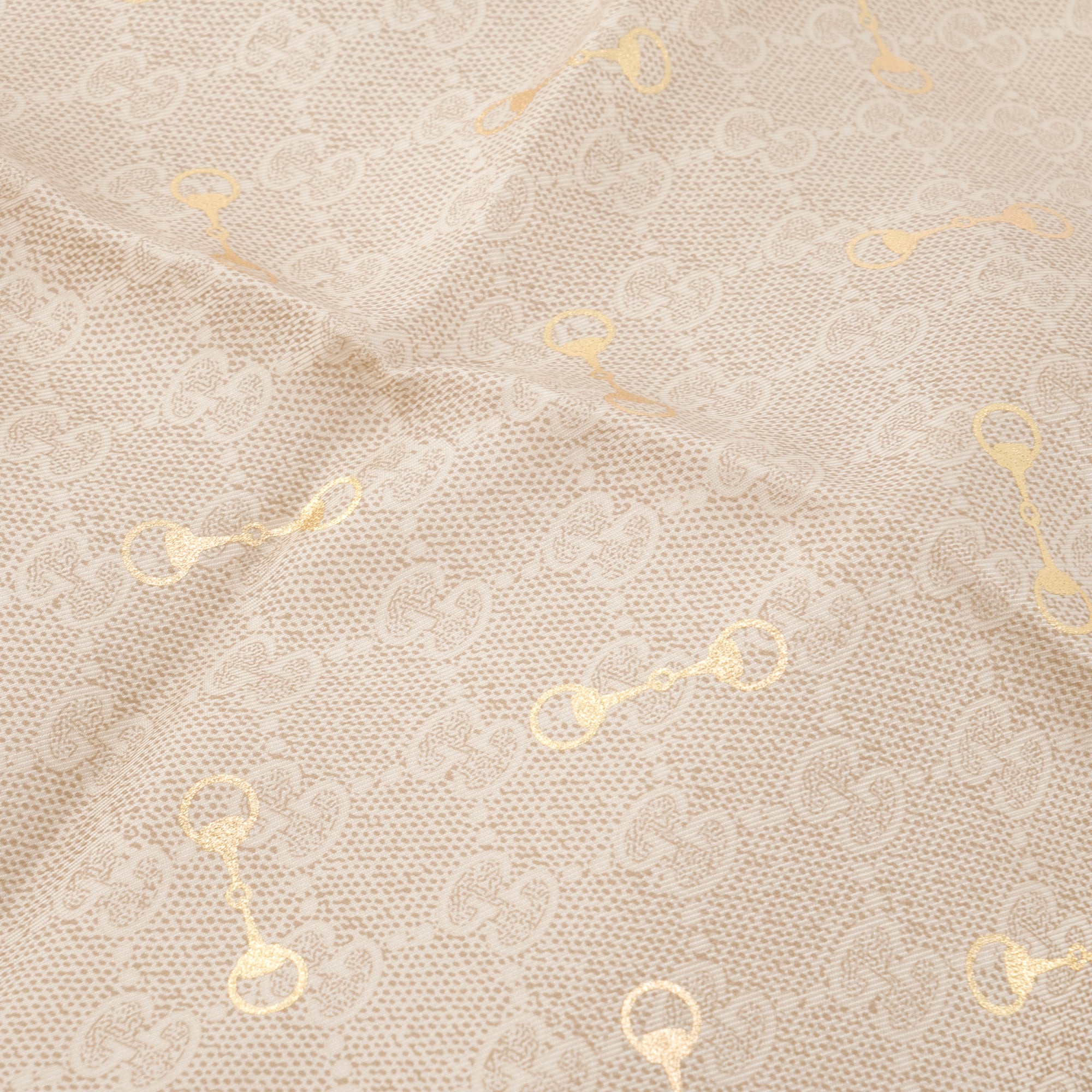 GUCCI - Carré 90 Horsebit Gucci en soie monogrammée multicolore