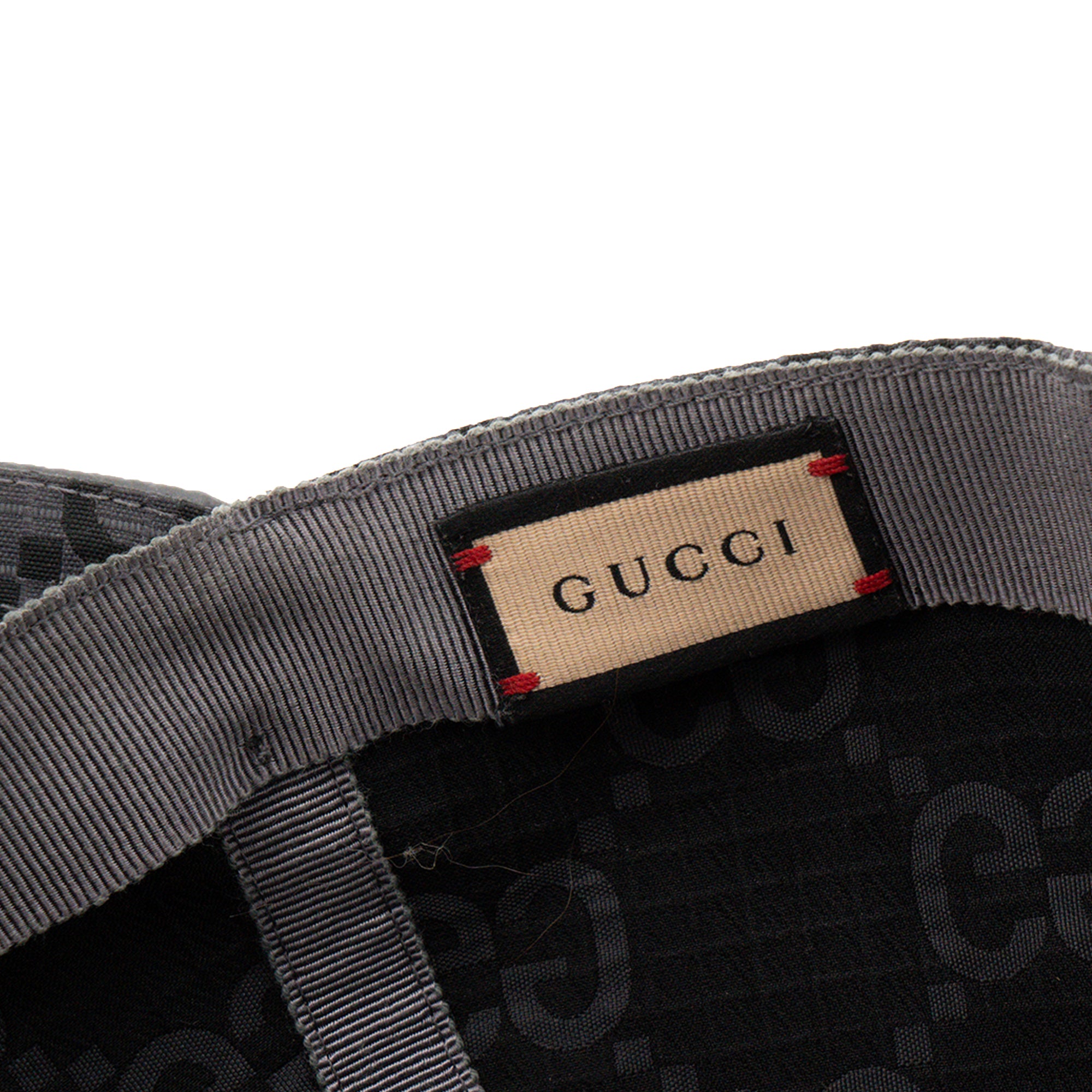 GUCCI - Casquette GG Gucci en toile grise et noire (S)