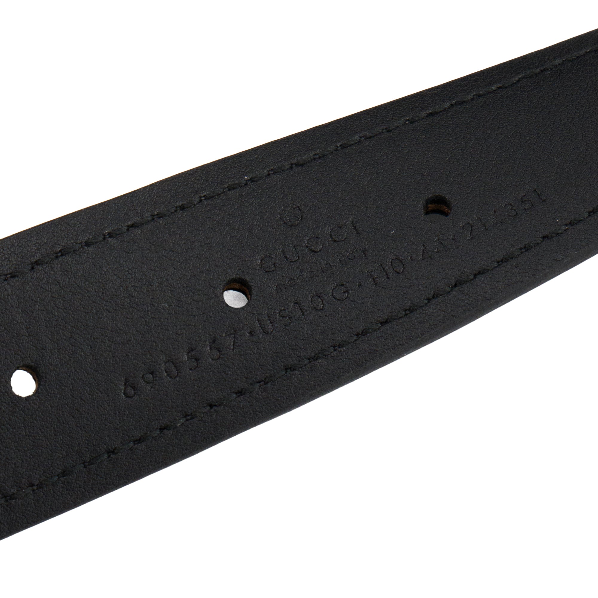 GUCCI - Ceinture Blondie Gucci en cuir lisse noir (T110)
