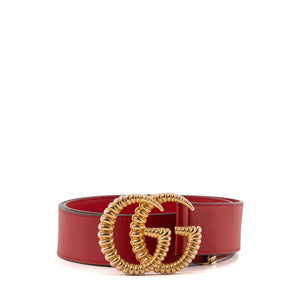 GUCCI - Ceinture Torchon GG Gucci en cuir rouge (T85)