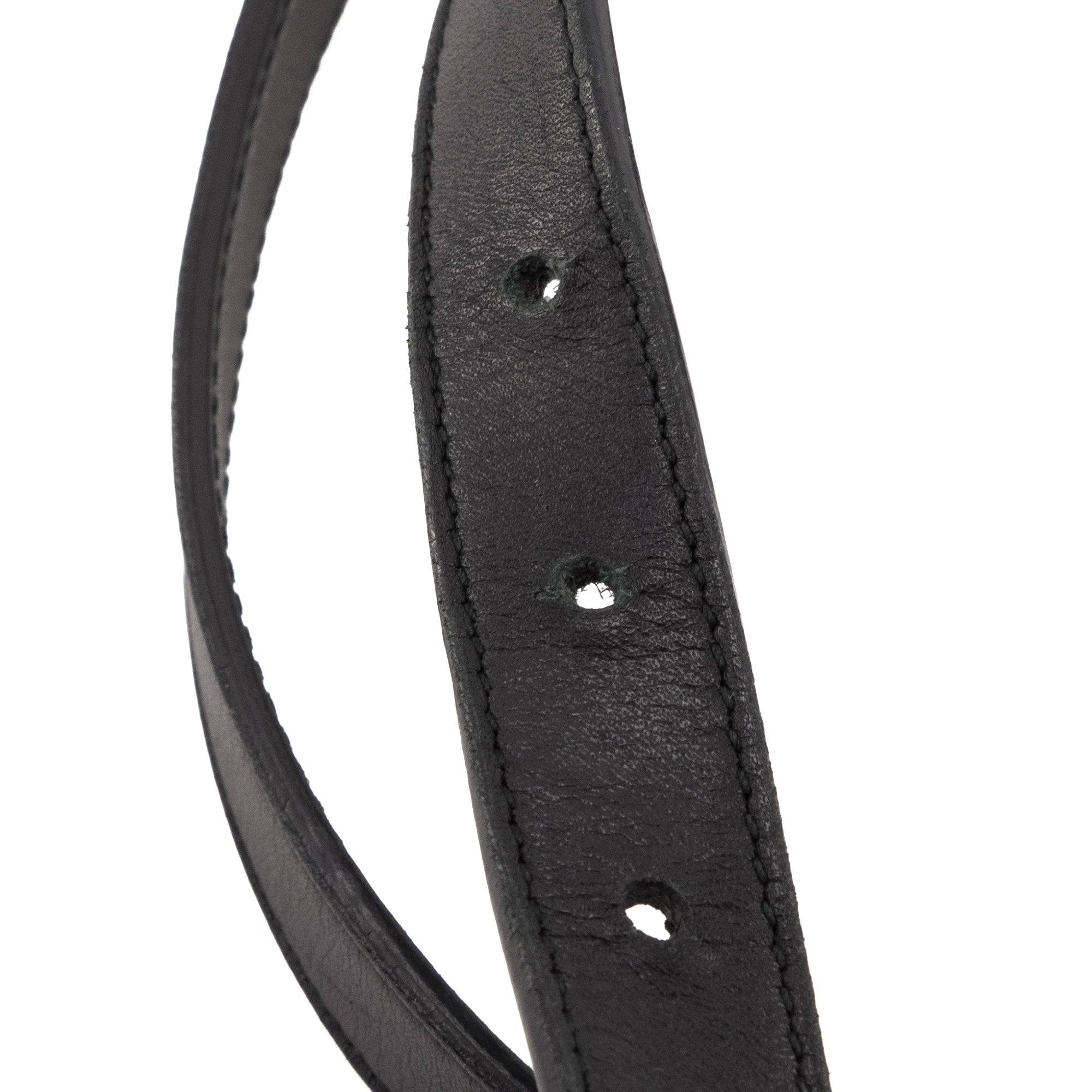 GUCCI - Ceinture GG Marmont fine Gucci en cuir noir (T90)