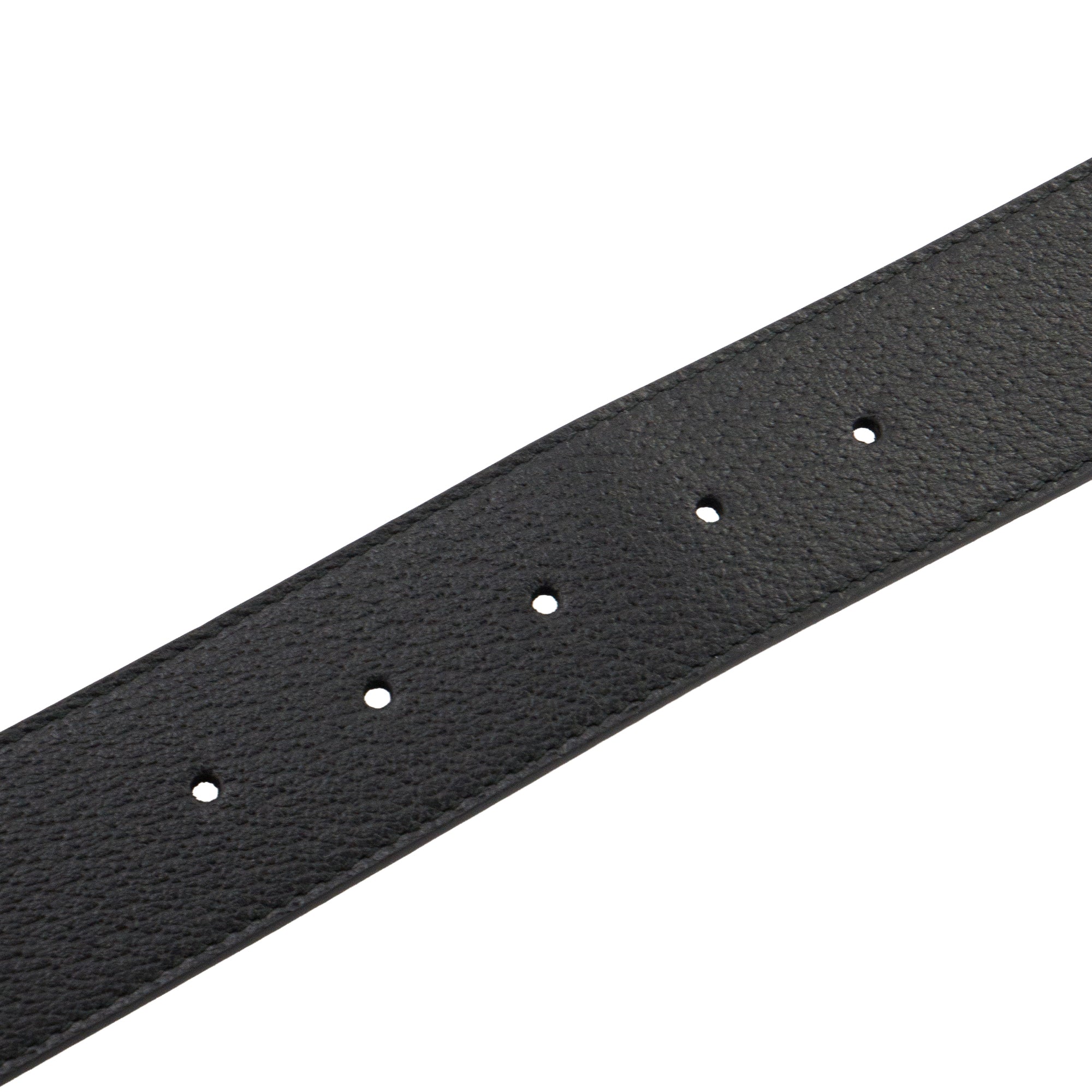GUCCI - Ceinture GG Marmont Gucci en cuir grainé noir (T75)