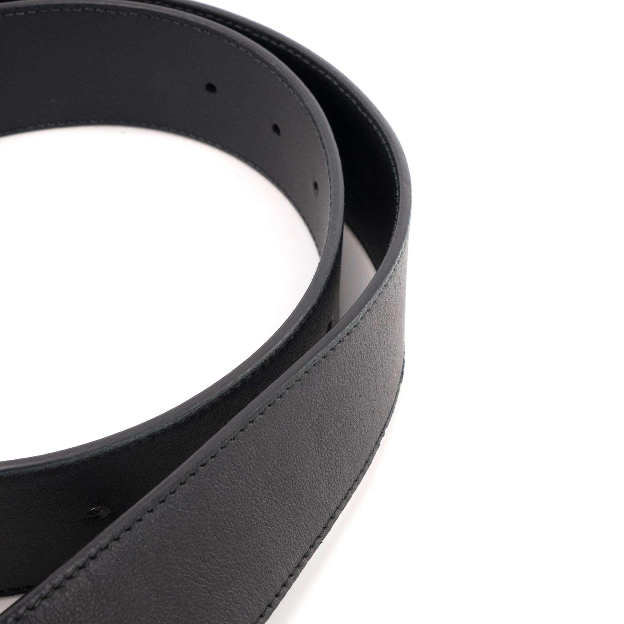 GUCCI - Ceinture GG Marmont Gucci en cuir noir (T80)