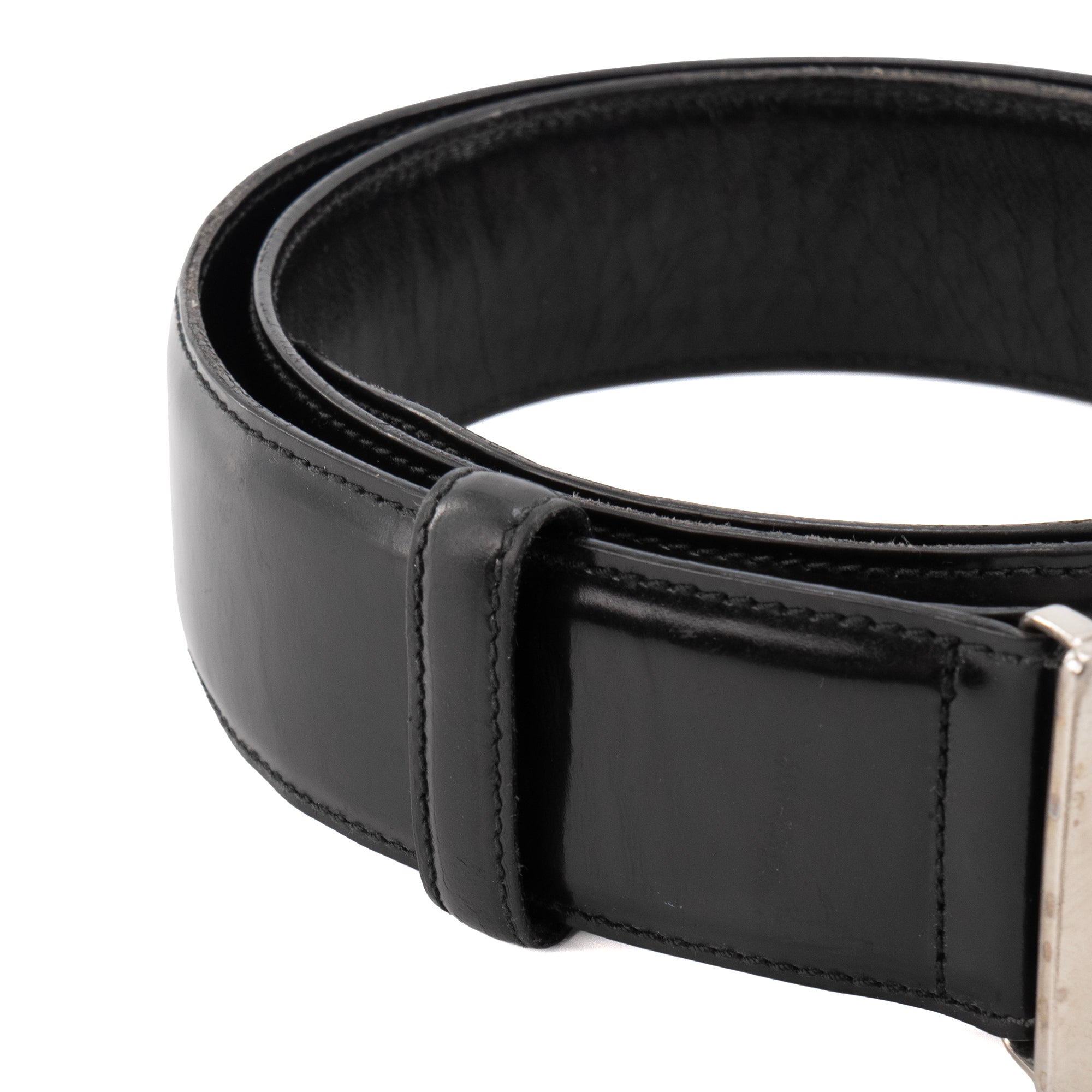 GUCCI - Ceinture Gucci en cuir noir (T85)