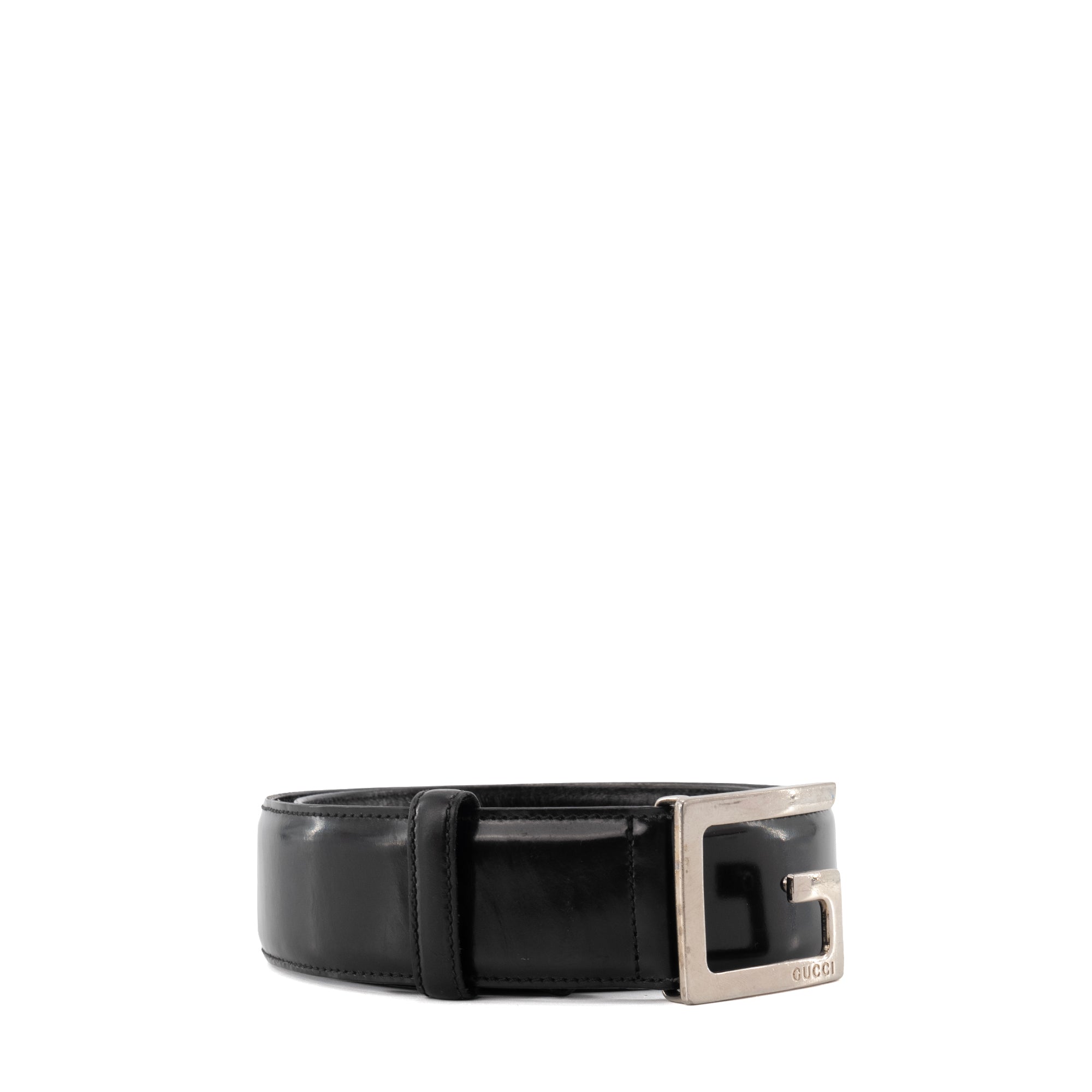 GUCCI - Ceinture Gucci en cuir noir (T85)
