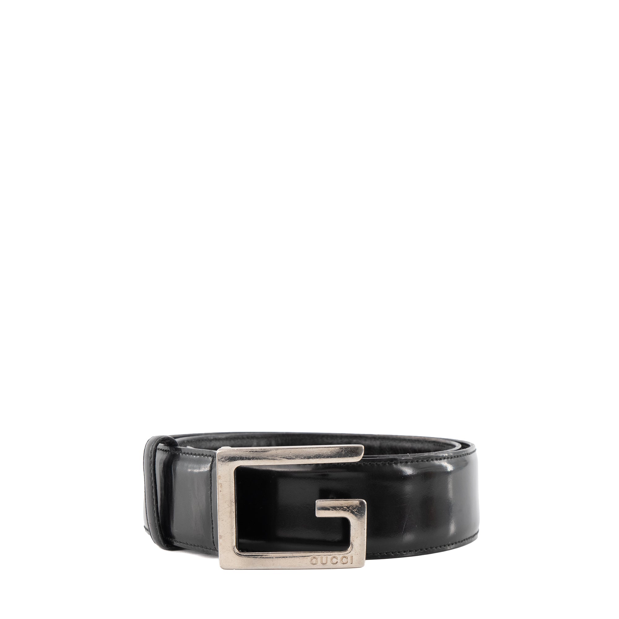 GUCCI - Ceinture Gucci en cuir noir (T85)