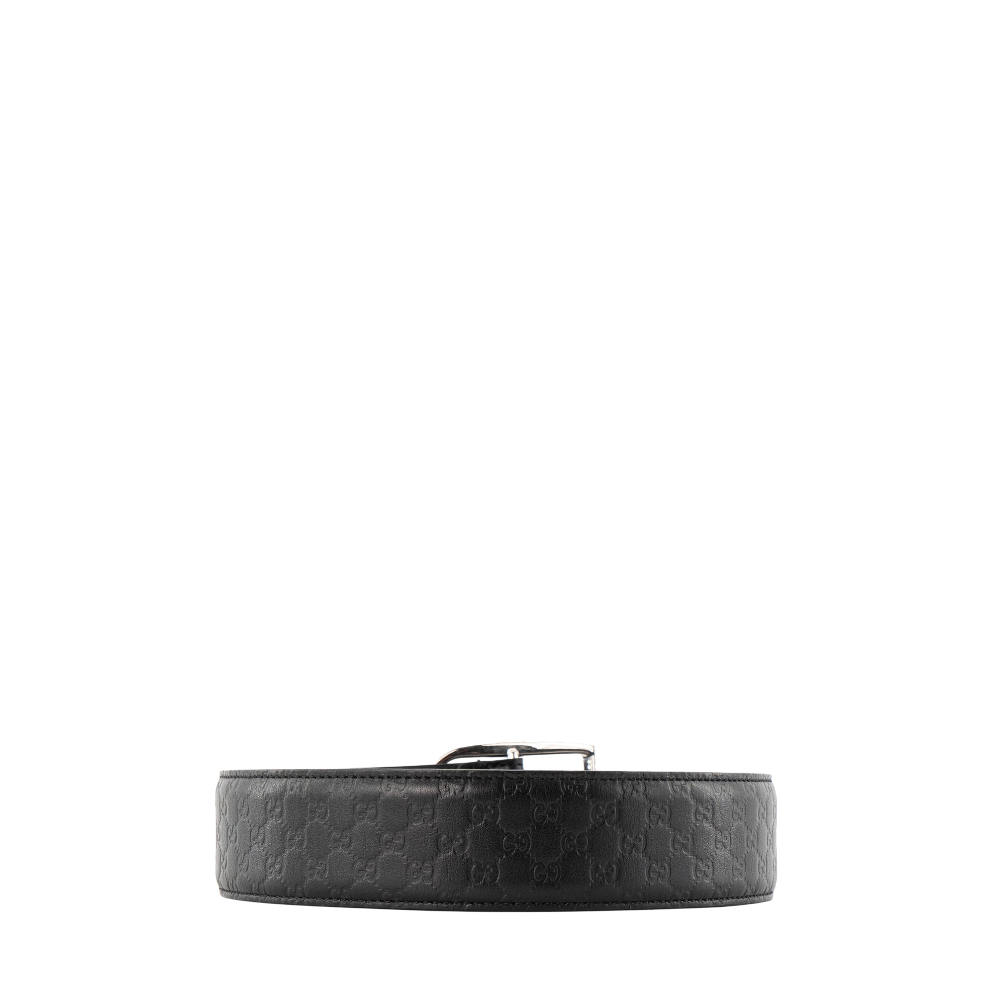 GUCCI - Ceinture Large GG Gucci en cuir monogrammé noir (T115)