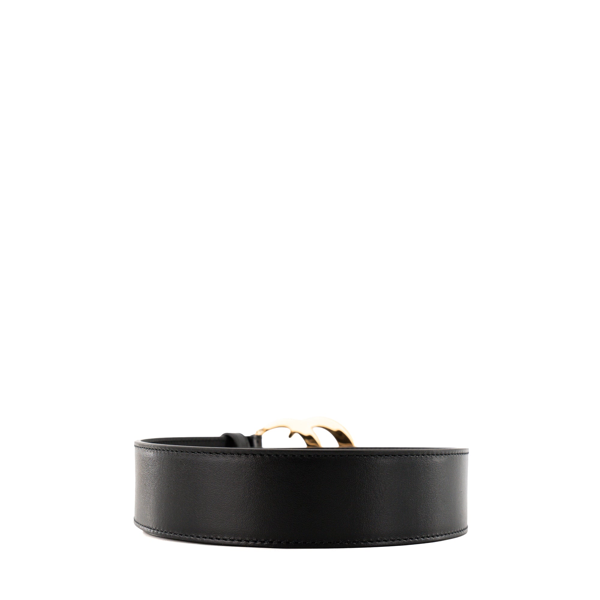 GUCCI - Ceinture Marmont Gucci en cuir lisse noir (T75)