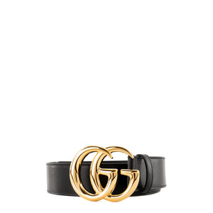 GUCCI - Ceinture Marmont Gucci en cuir lisse noir (T75)