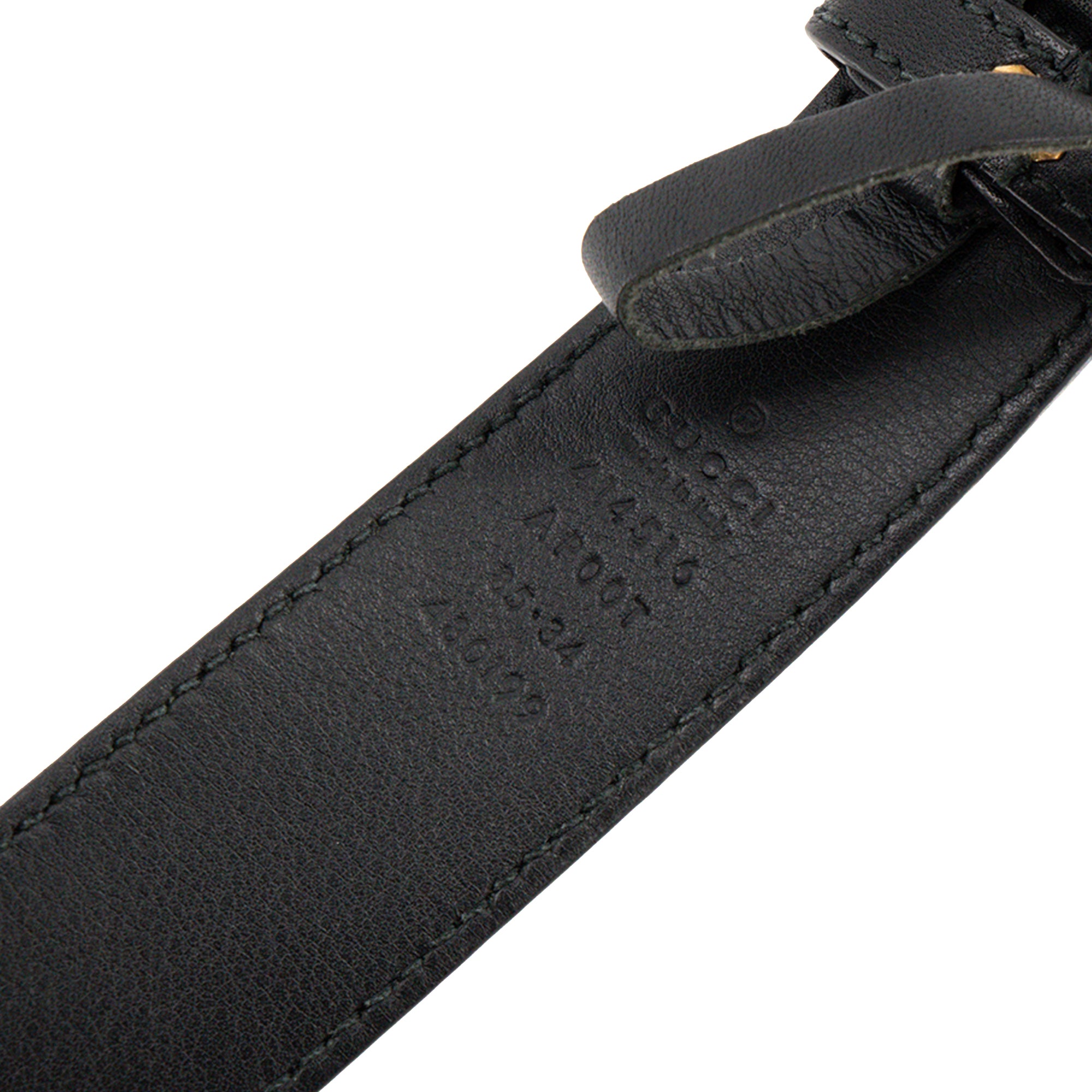 GUCCI - Ceinture Marmont Gucci en cuir lisse noir (T85)