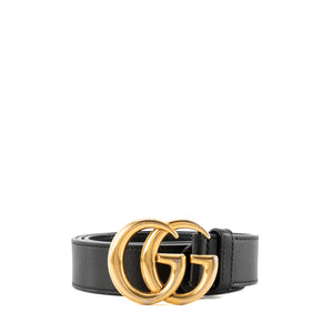 GUCCI - Ceinture Marmont Gucci en cuir lisse noir (T85)