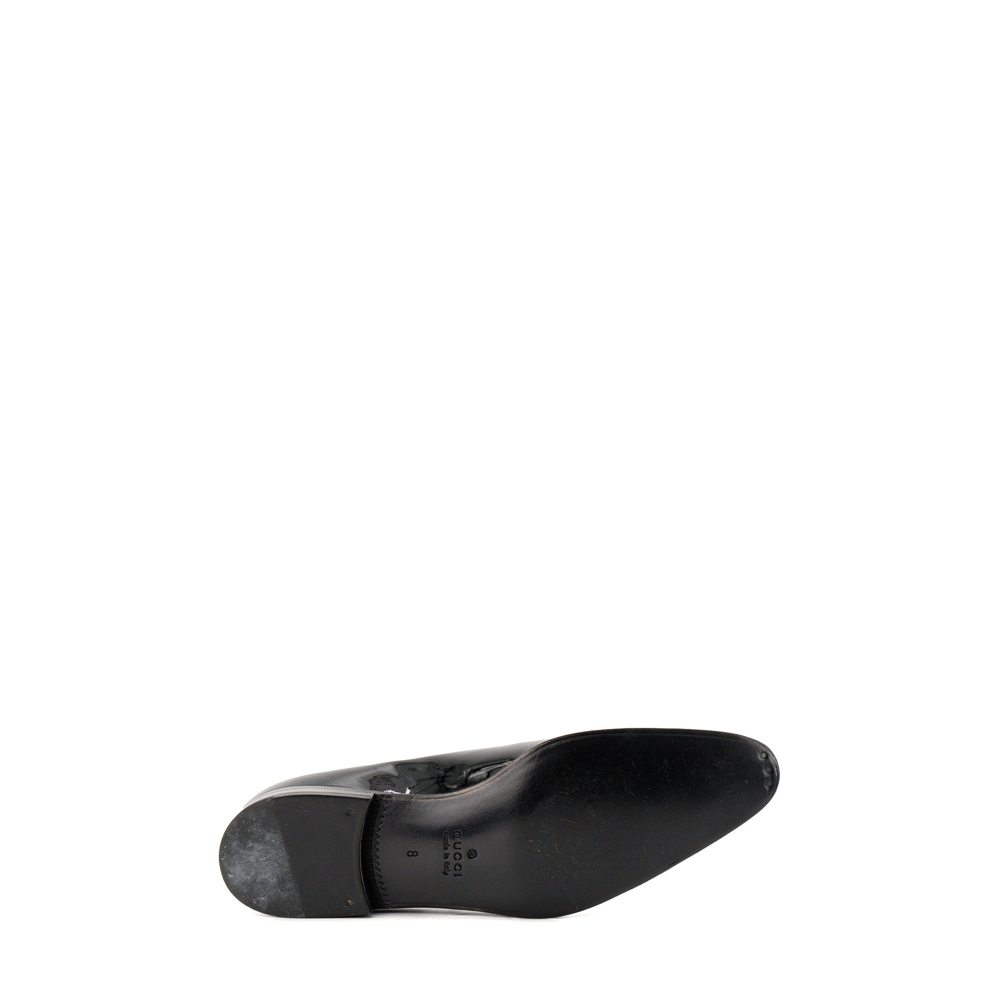 GUCCI - Derbies Gucci en cuir verni noir (T42)