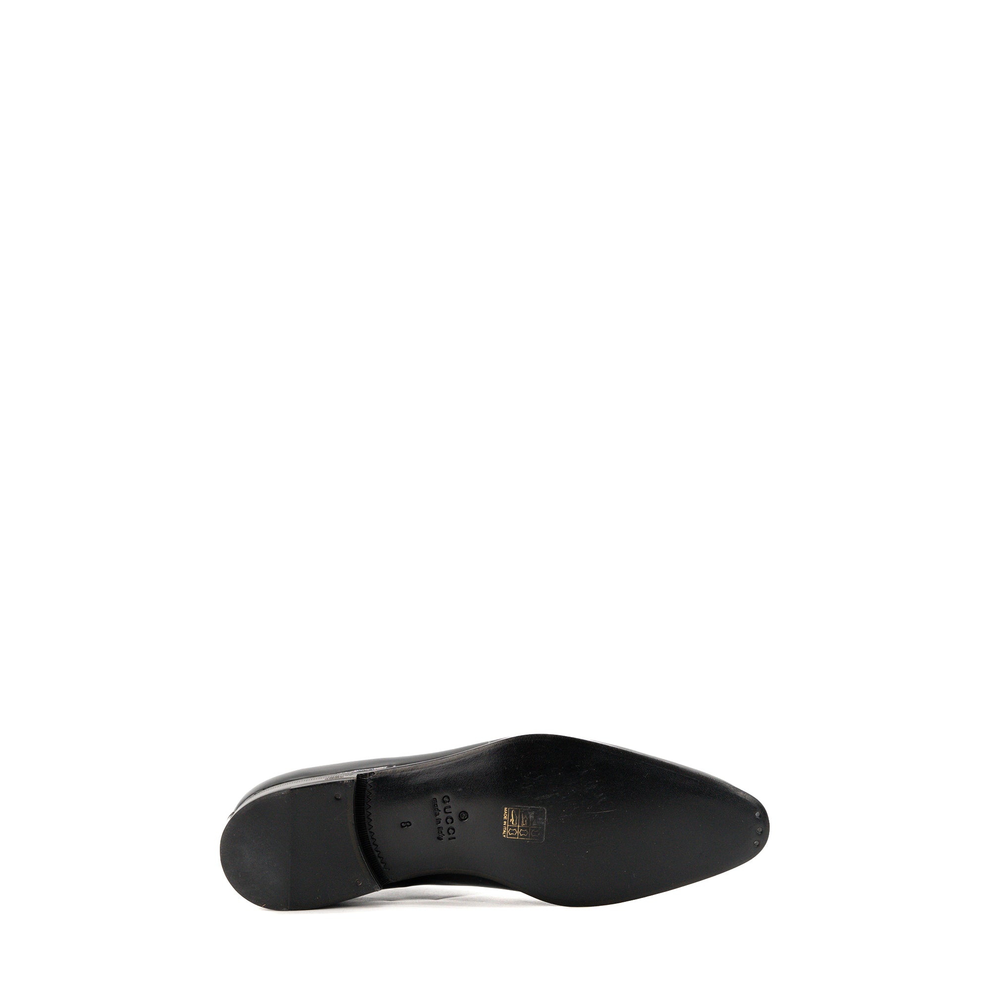 GUCCI - Derbies Gucci en cuir verni noir (T42)