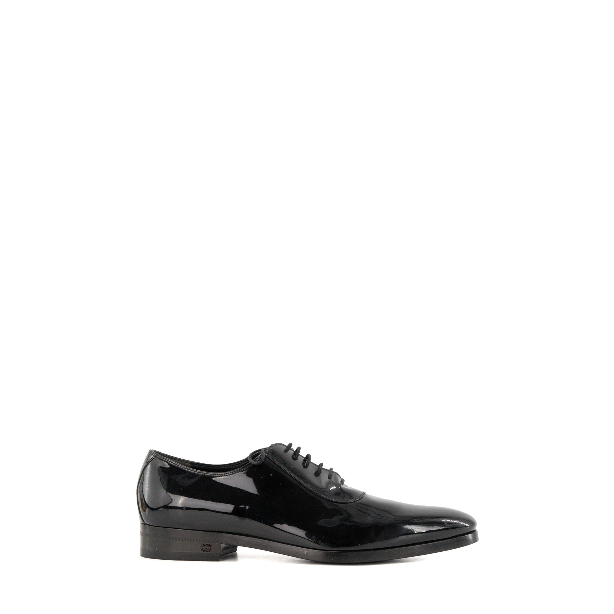 GUCCI - Derbies Gucci en cuir verni noir (T42)