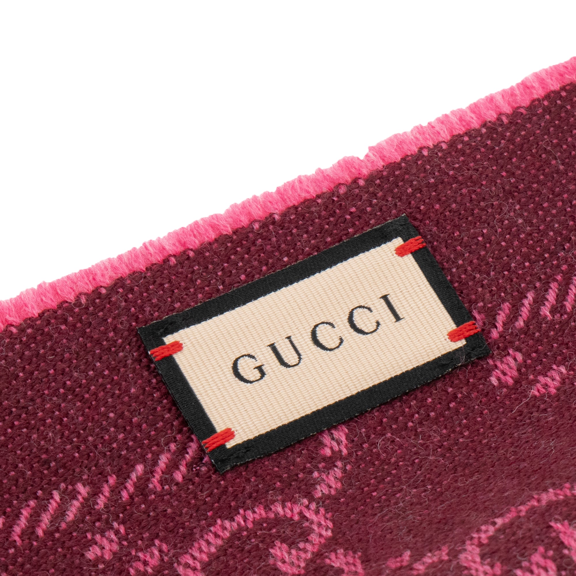 GUCCI - Écharpe GG Gucci en laine fuchsia