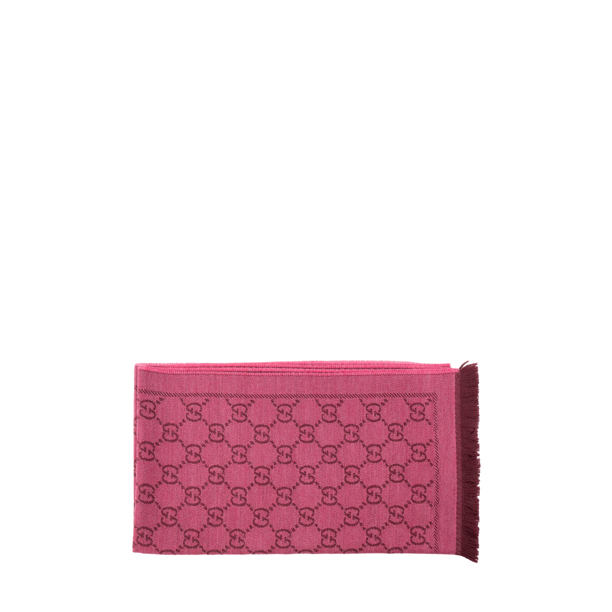 GUCCI - Écharpe GG Gucci en laine fuchsia