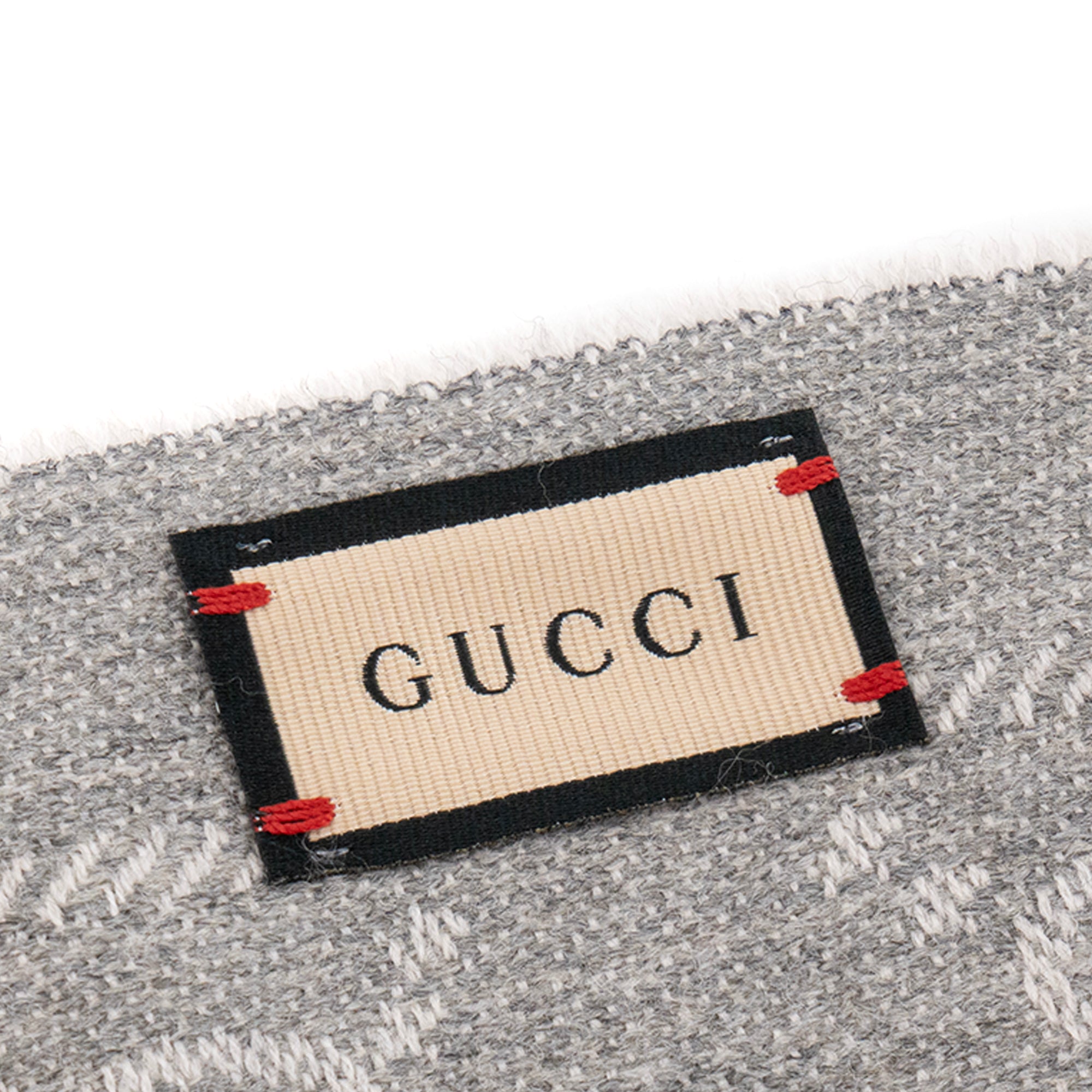 GUCCI - Écharpe GG Gucci en laine grise