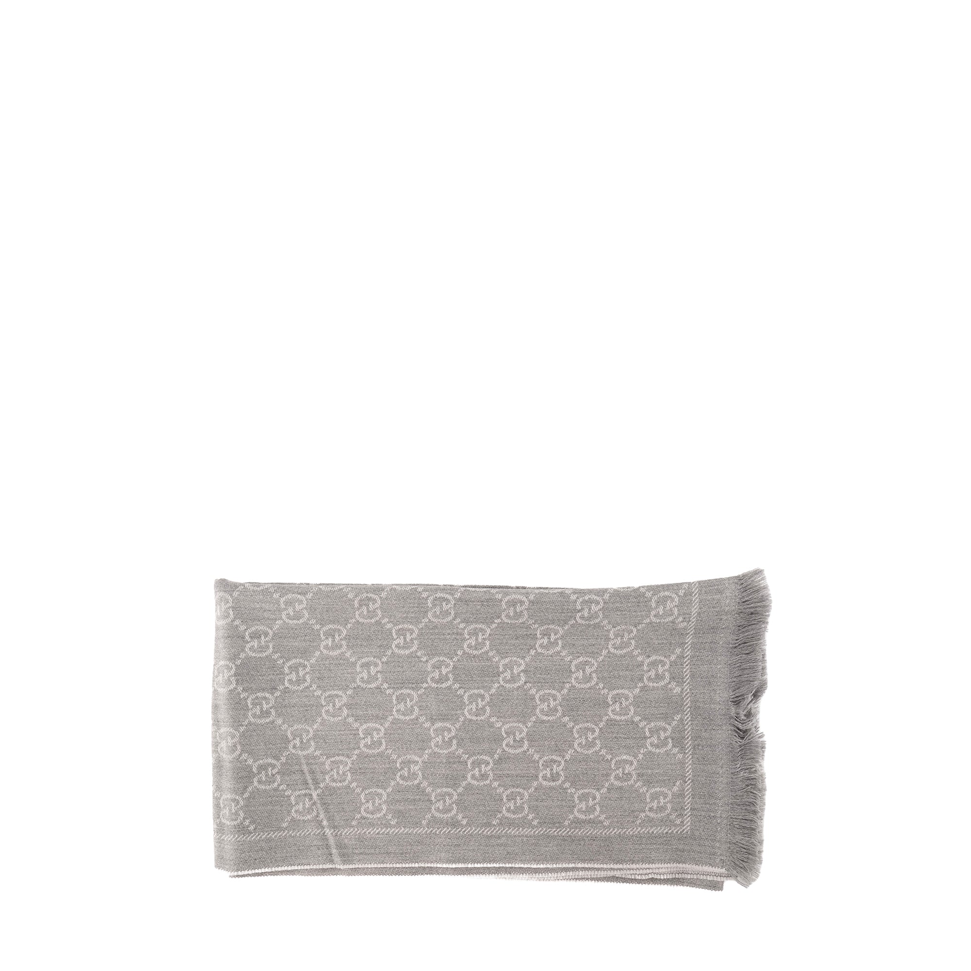 GUCCI - Écharpe GG Gucci en laine grise