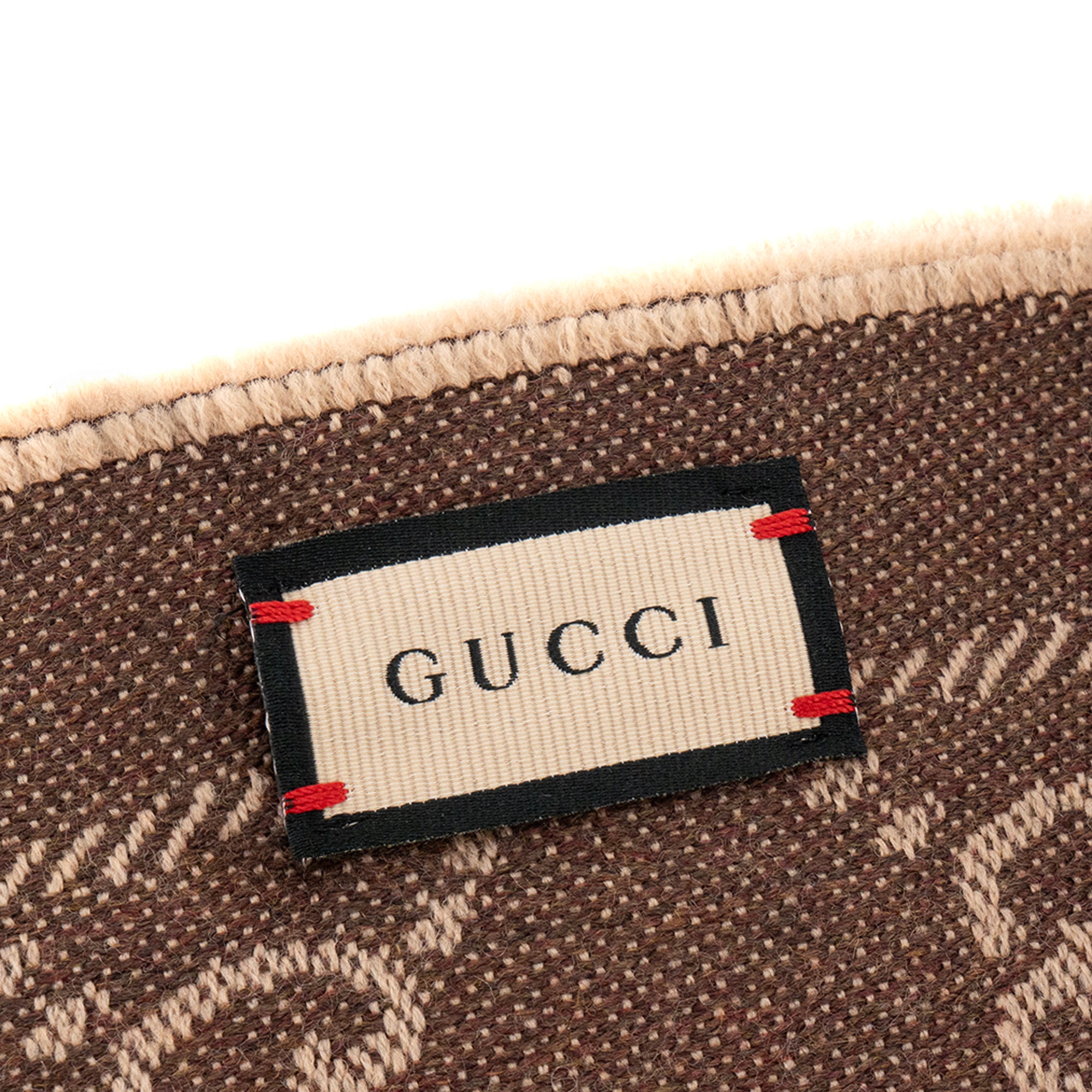GUCCI - Écharpe GG Gucci en laine marron
