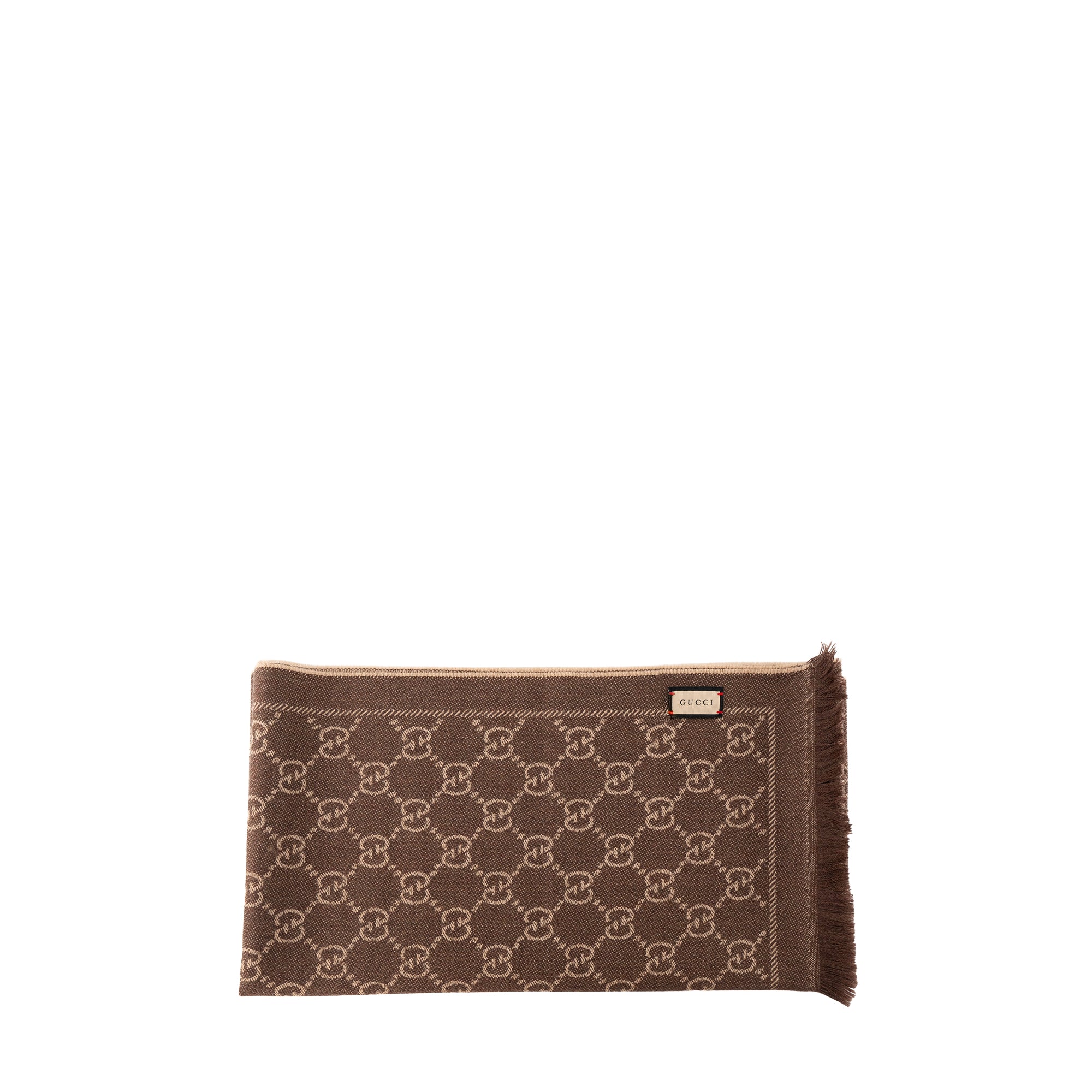 GUCCI - Écharpe GG Gucci en laine marron