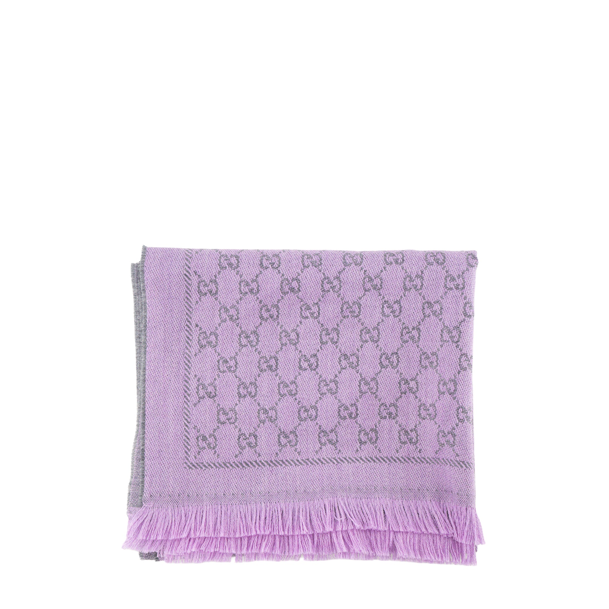 GUCCI - Écharpe Gucci en laine noire et violet