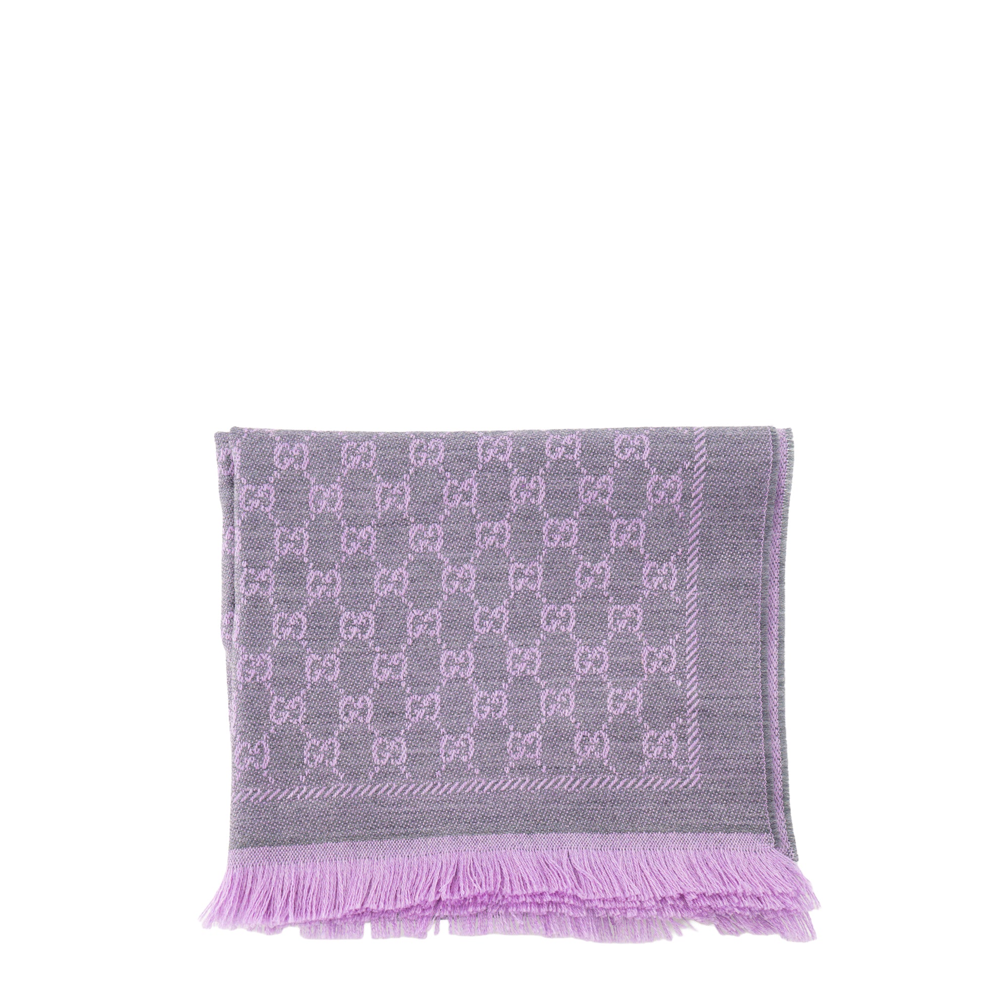 GUCCI - Écharpe Gucci en laine noire et violet
