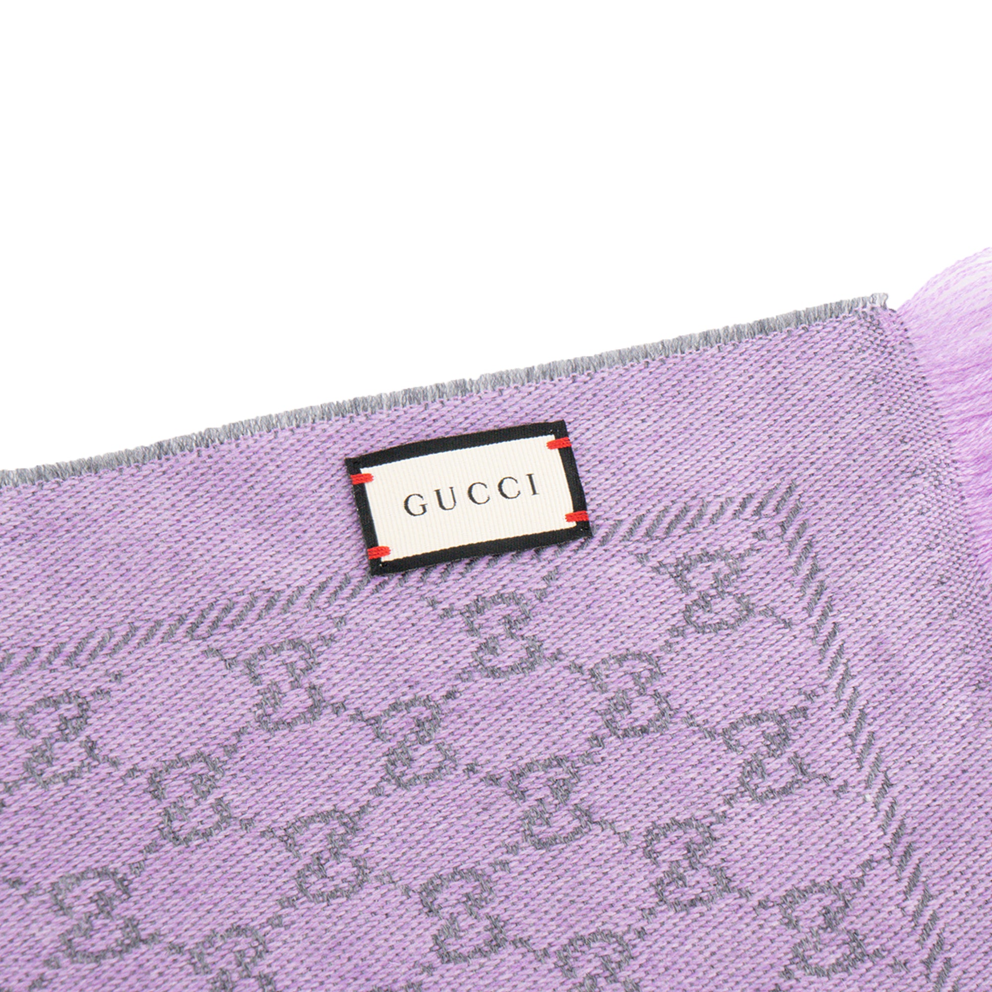 GUCCI - Écharpe Gucci en laine noire et violet