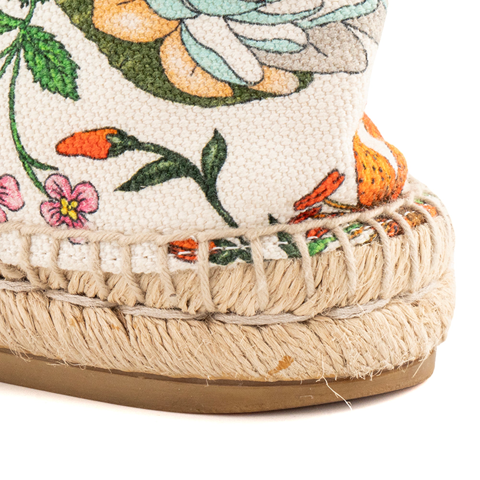 GUCCI - Espadrilles Flora Gucci en toile multicolore (T36)